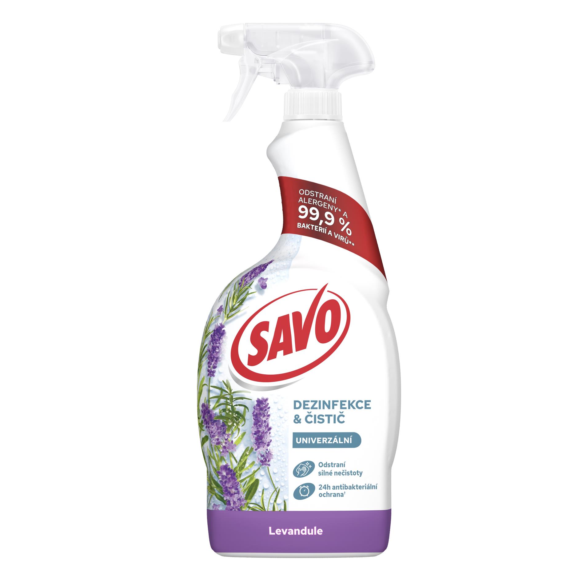 Levně Dezinfekční sprej Savo univerzální - levandule, 700 ml