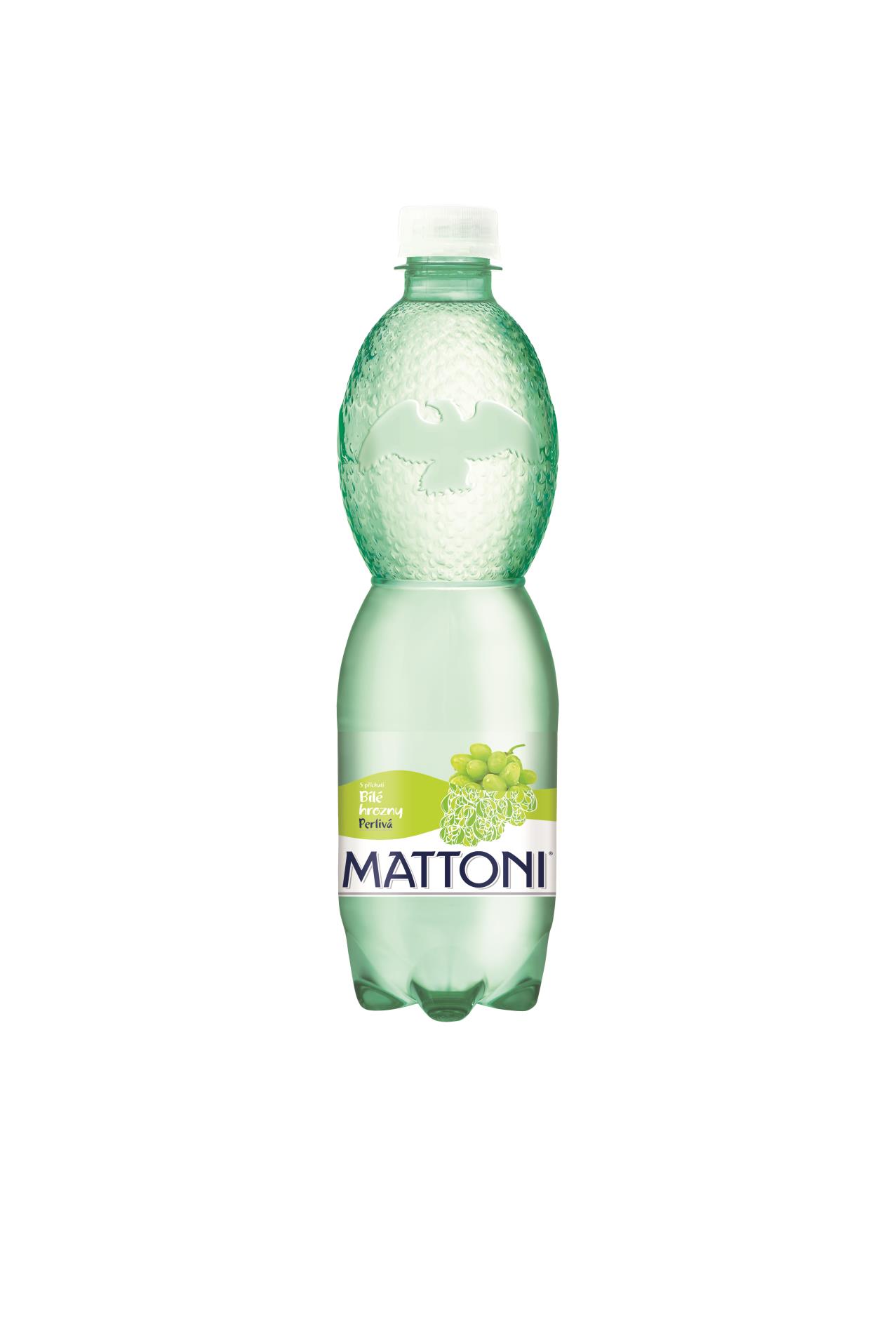 Levně Minerální voda Mattoni - bílé hrozny, perlivá, 12x 0,5 l