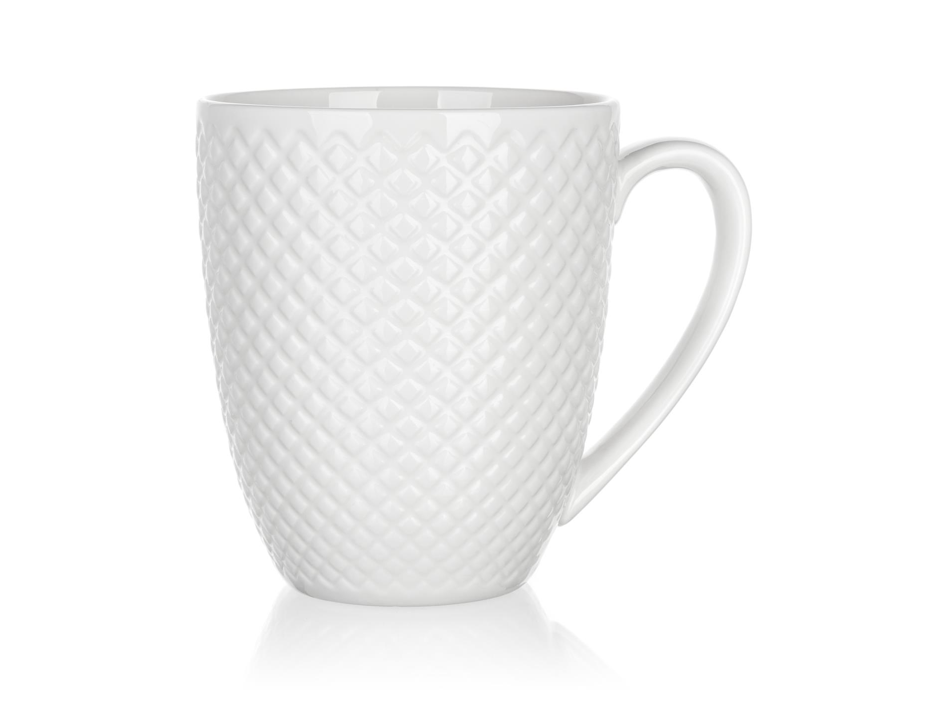 Hrnek Banquet Diamond Line - bílý, 410 ml