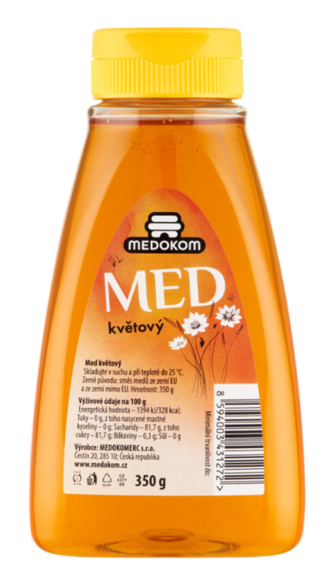 Med Medokomerc - květový, s dávkovačem, 350 g