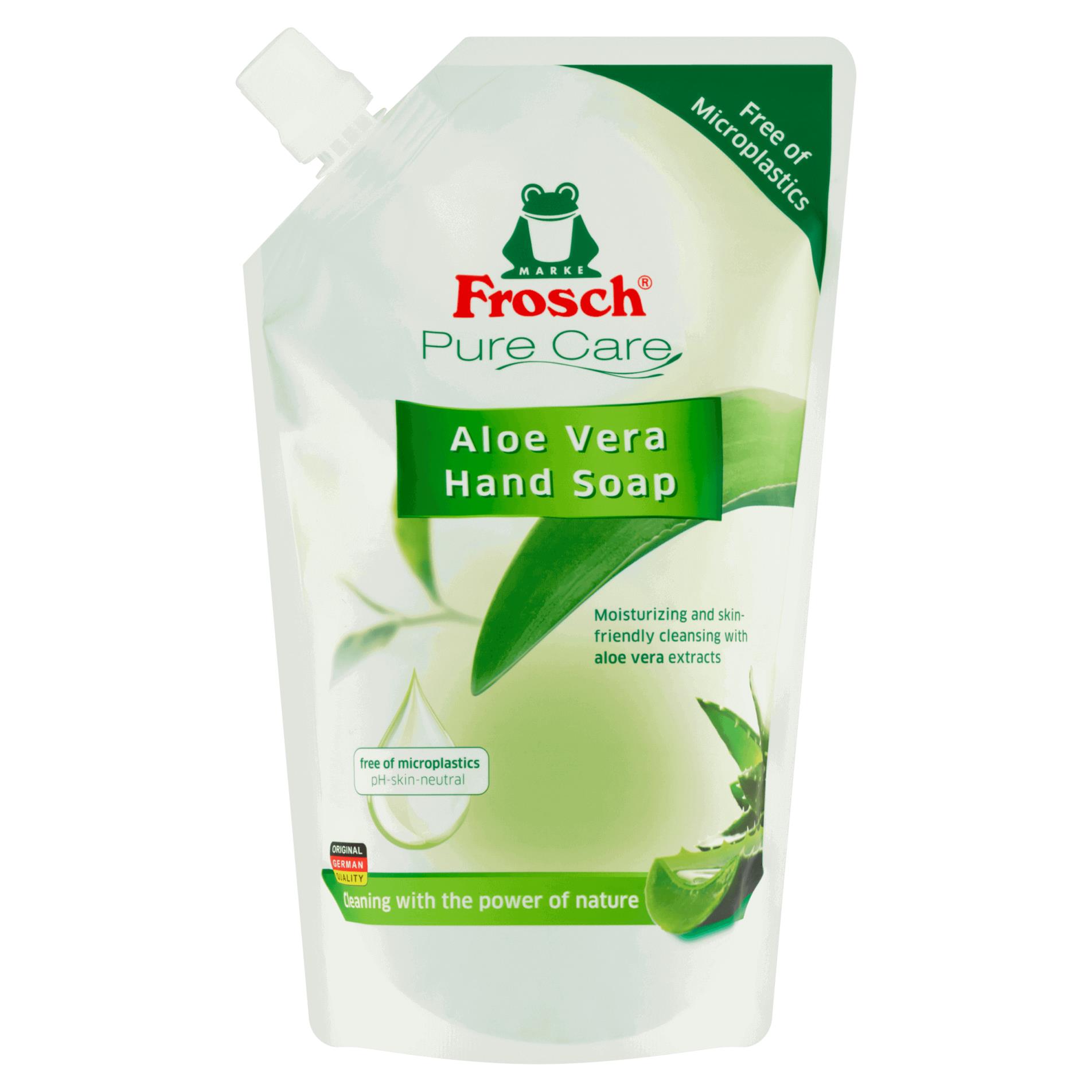 Levně Tekuté mýdlo Frosch - aloe vera, náhradní náplň, 500 ml