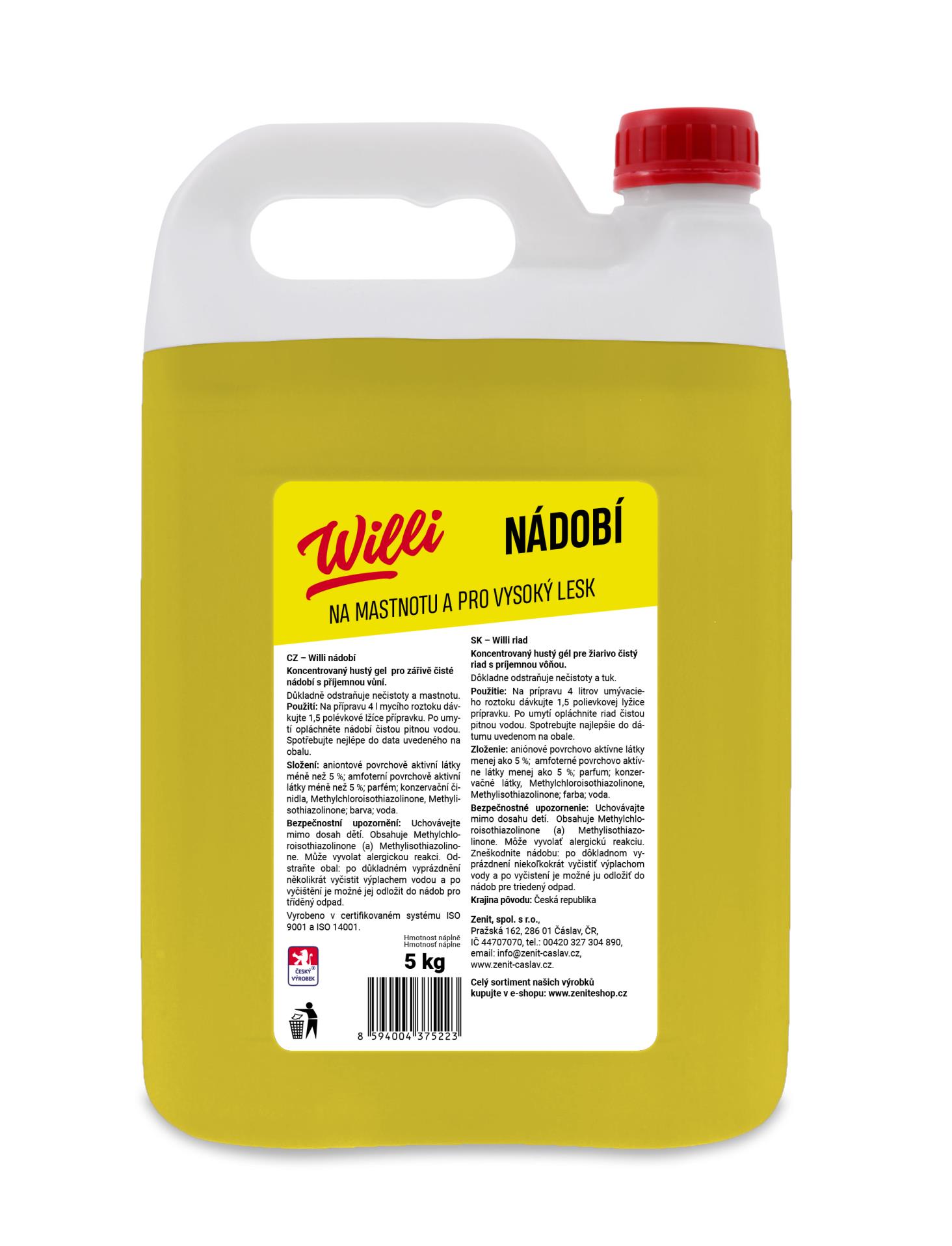 Prostředek na nádobí Willi - 5 kg