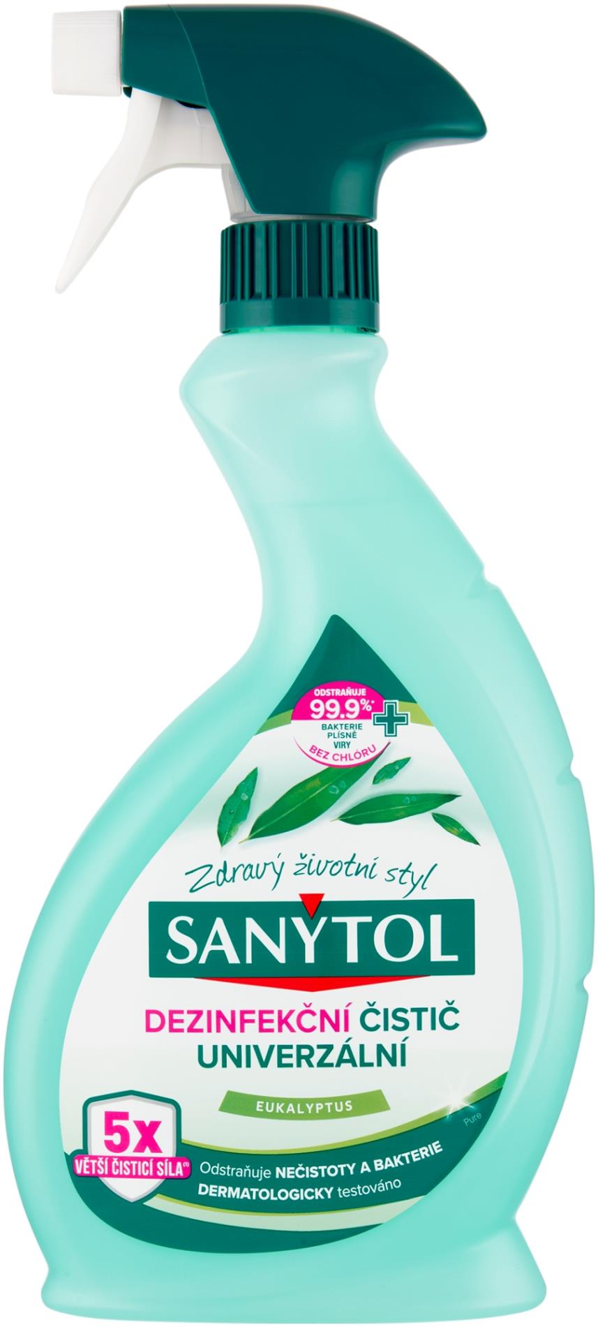 Dezinfekční čistič Sanytol - univerzální, eukalyptus, 500 ml