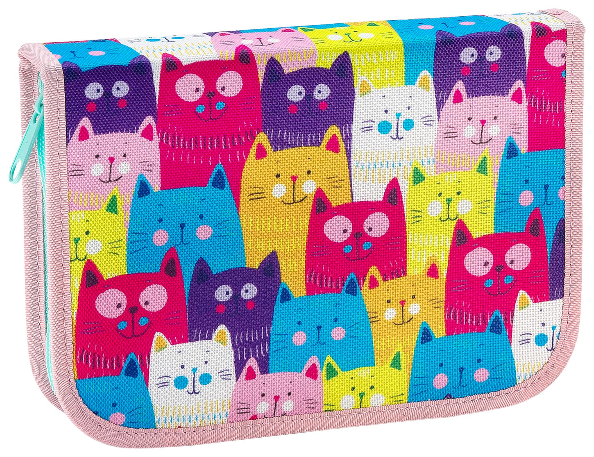 Školní penál jednopatrový Kittens Helma 365