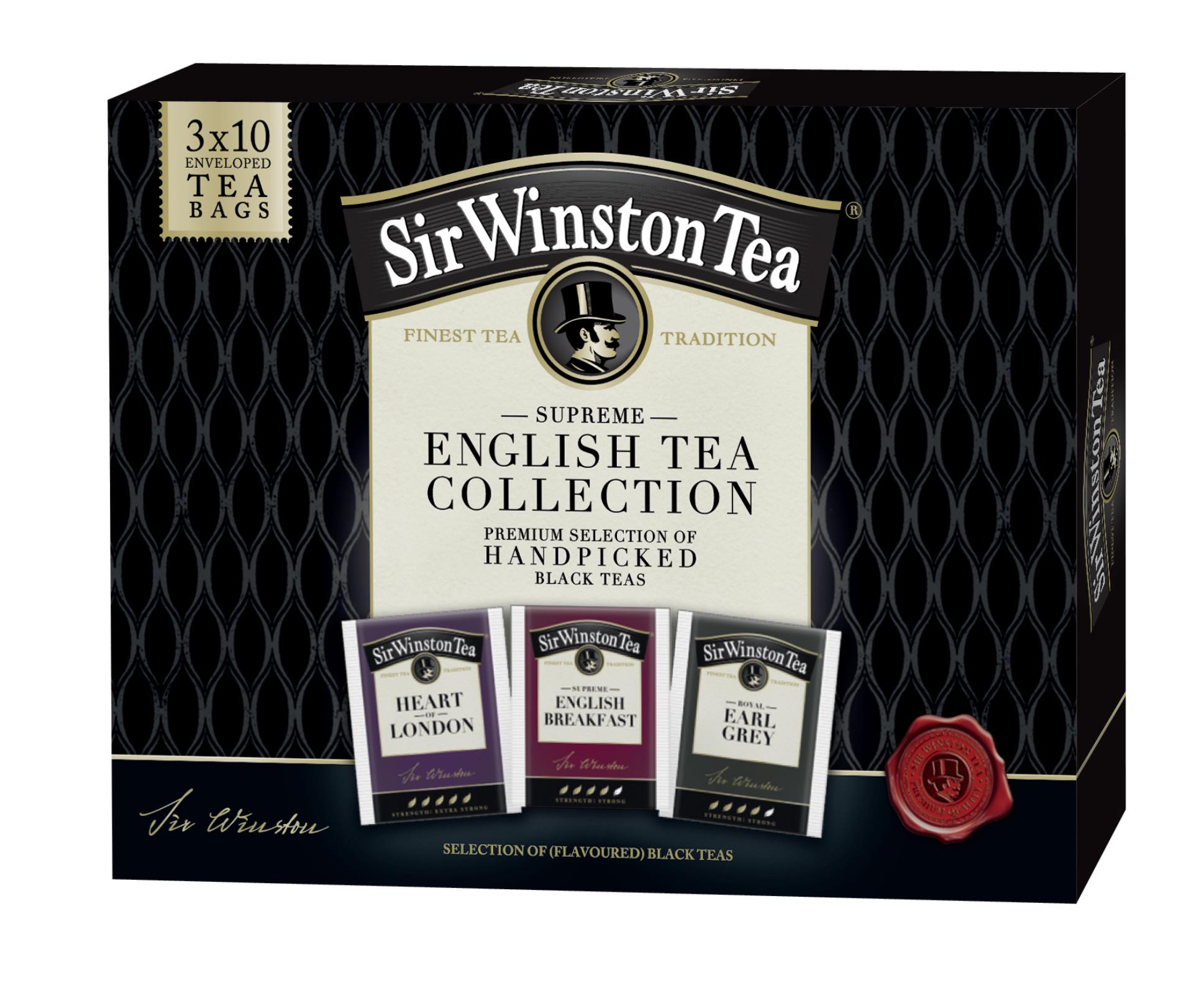 Teekanne Kolekce černých čajů Sir Winston - 3x 10, 55,5 g