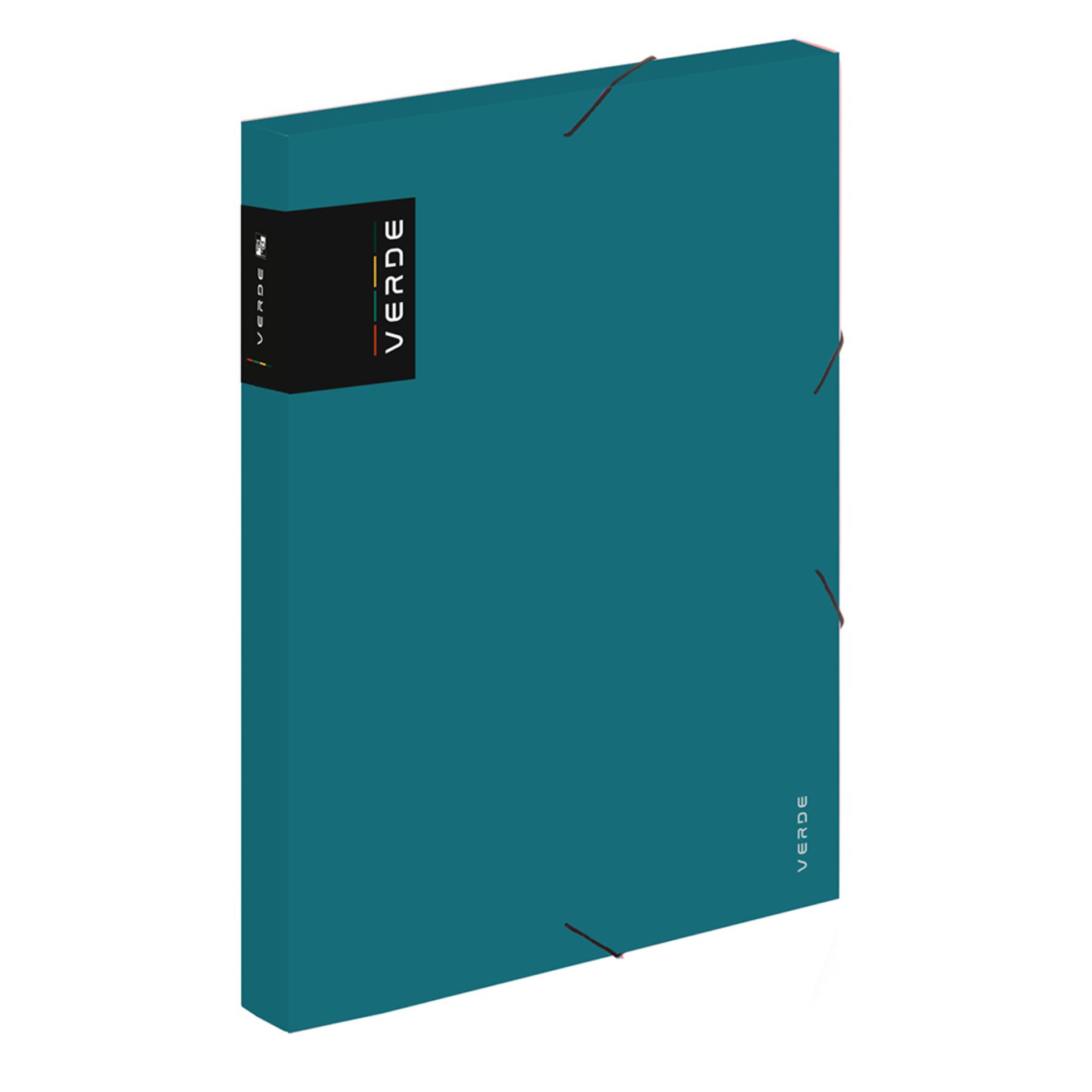 Levně Box na spisy s gumičkou Verde - A4, milano, 3 cm