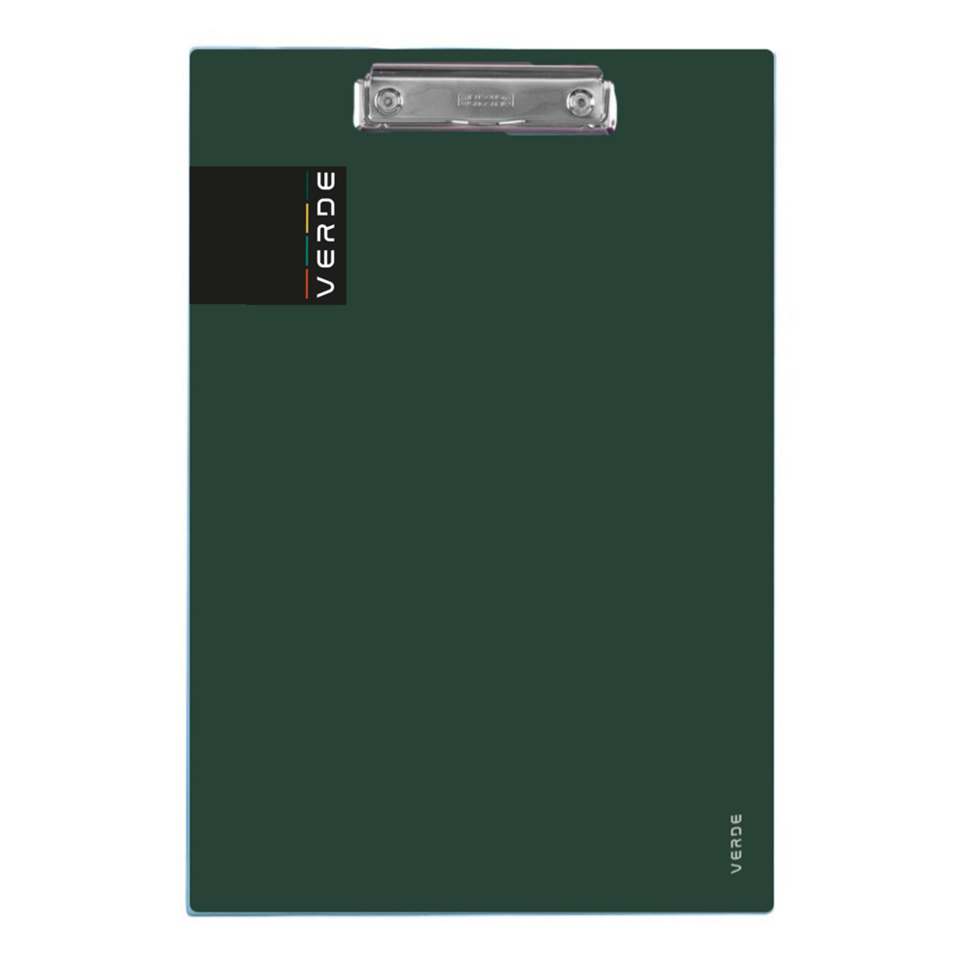 Levně Psací podložka s klipem Verde - A4, zelená
