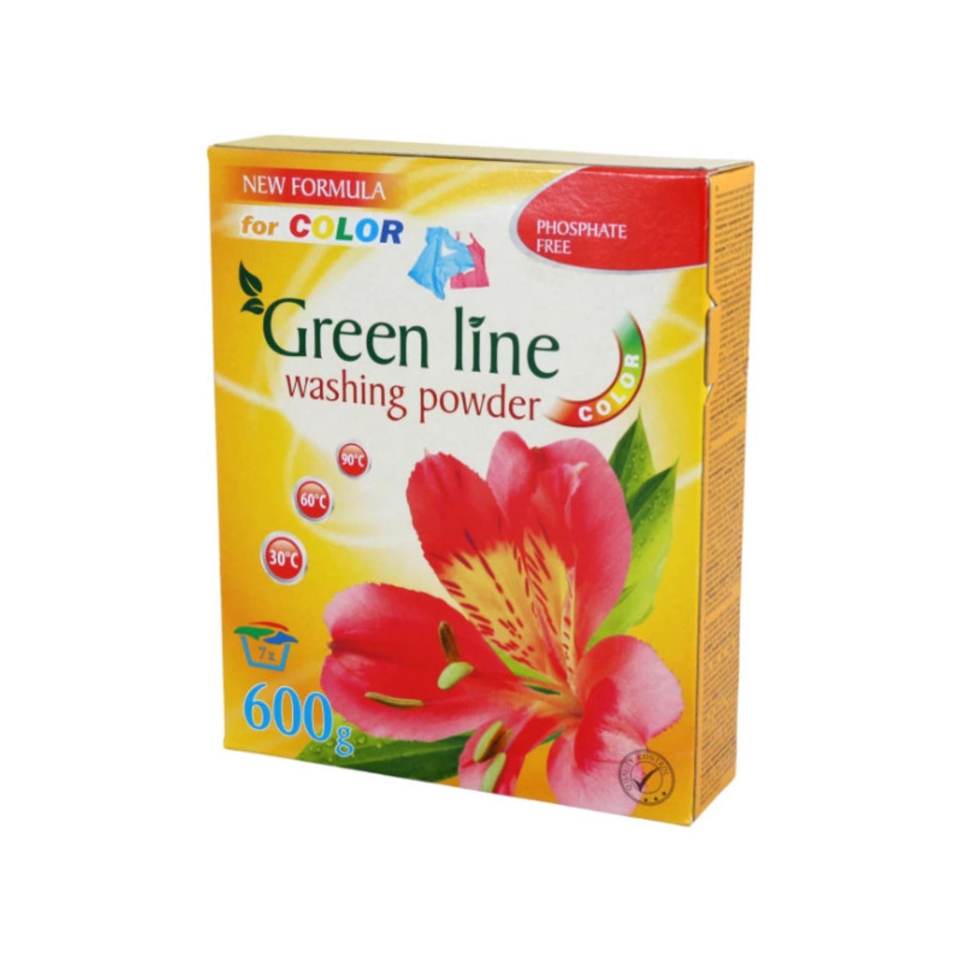 Levně Prášek na praní Green line - color, 600 g