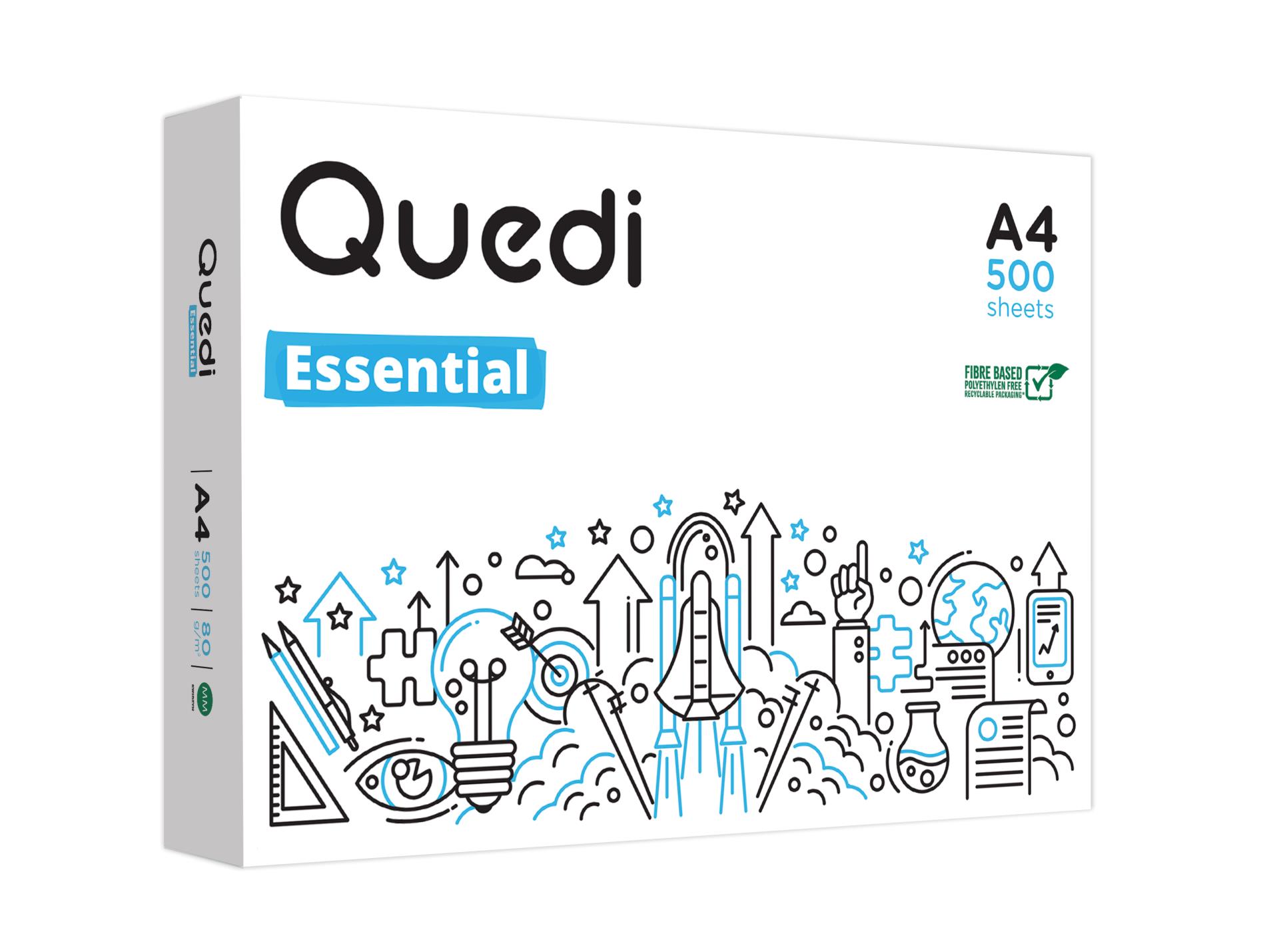 Levně Kancelářský papír Quedi Essential A4 - 80 g/m2, CIE 146, 500 listů
