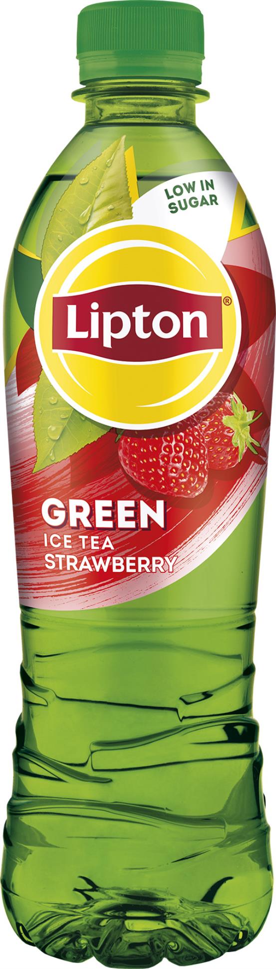 Levně Ledový čaj Lipton - zelený s jahodou, 12x 0,5 l