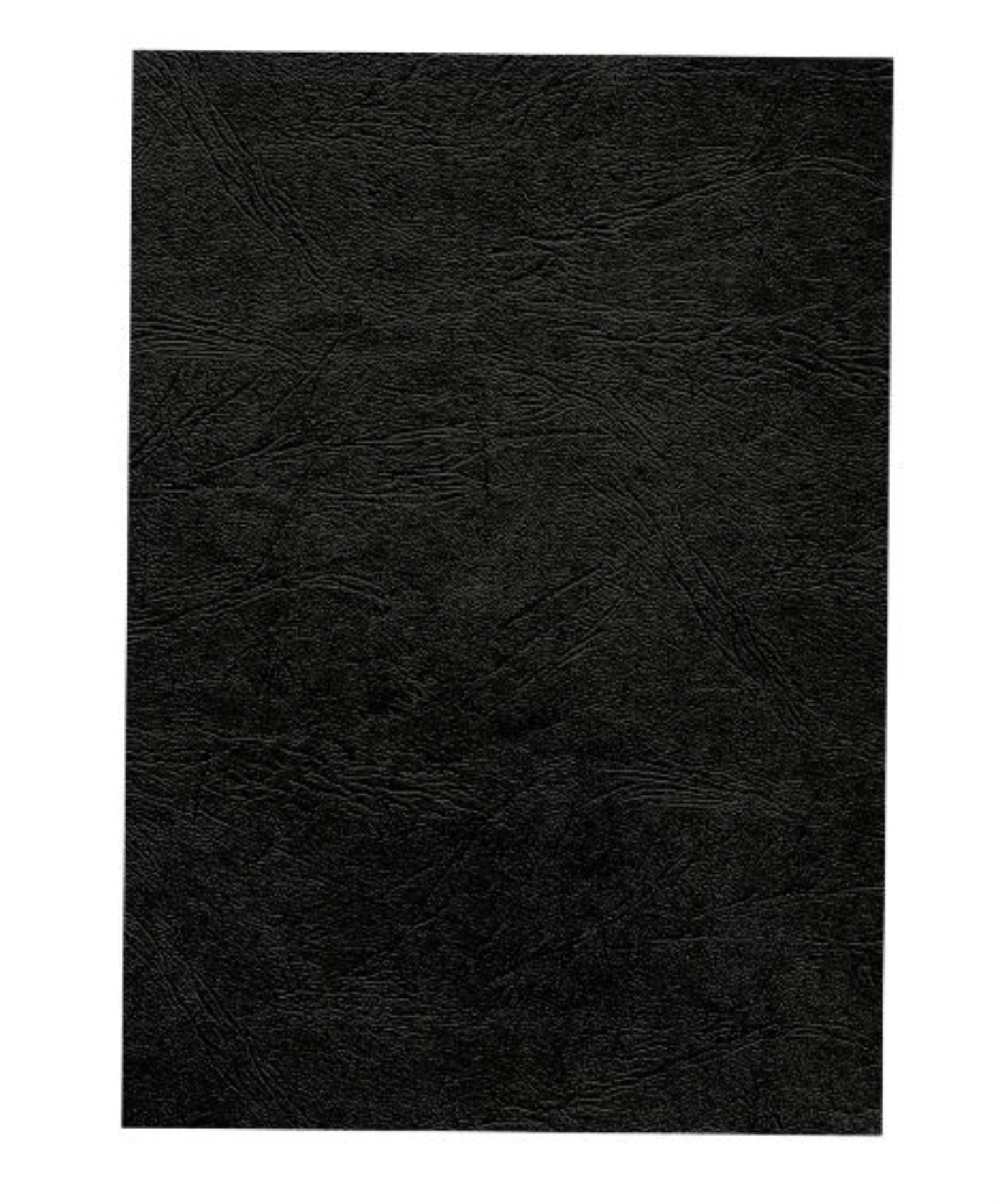 Kartony pro zadní stranu Fellowes - A3, imitace kůže, černé, 100 ks