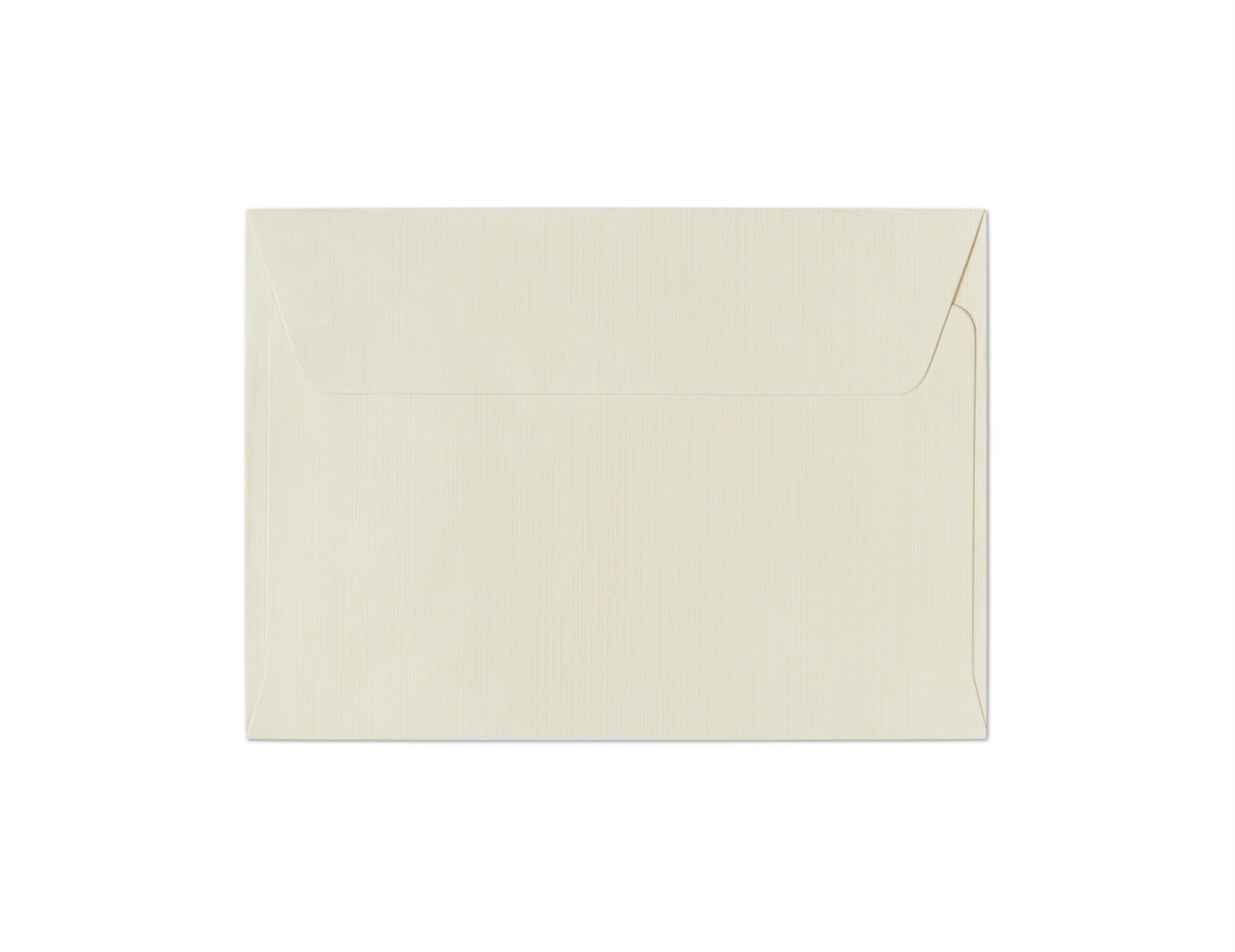 Galeria Papieru Ozdobné obálky Holland - C6, 120 g/m2, struktura látky, slonová kost, 10 ks