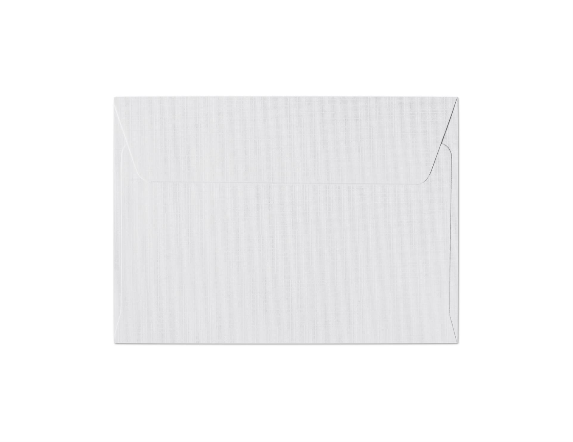 Galeria Papieru Ozdobné obálky Holland - C6, 120 g/m2, struktura látky, bílé, 10 ks