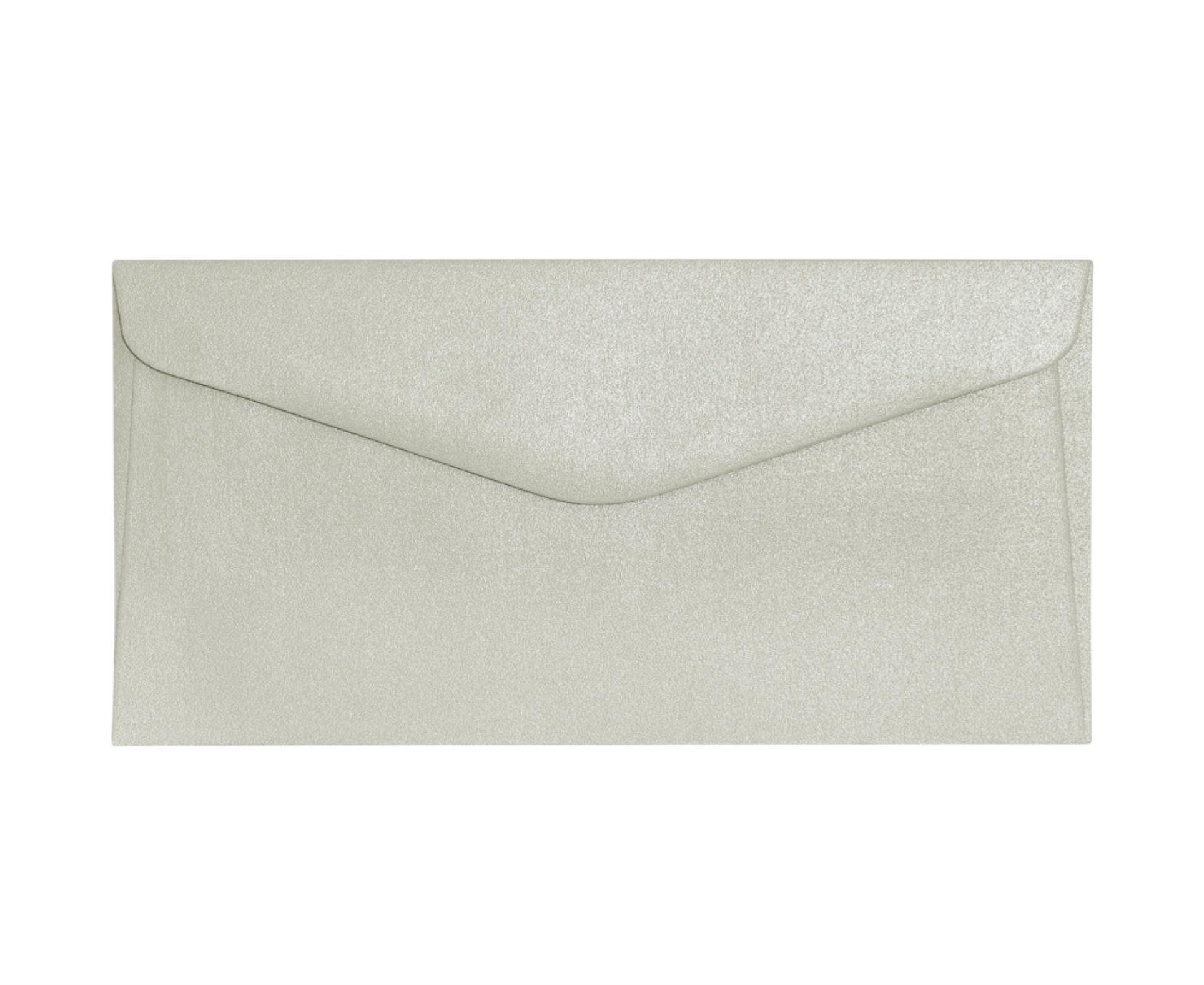 Galeria Papieru Ozdobné obálky Pearl - DL, 150 g/m2, stříbrné, 10 ks