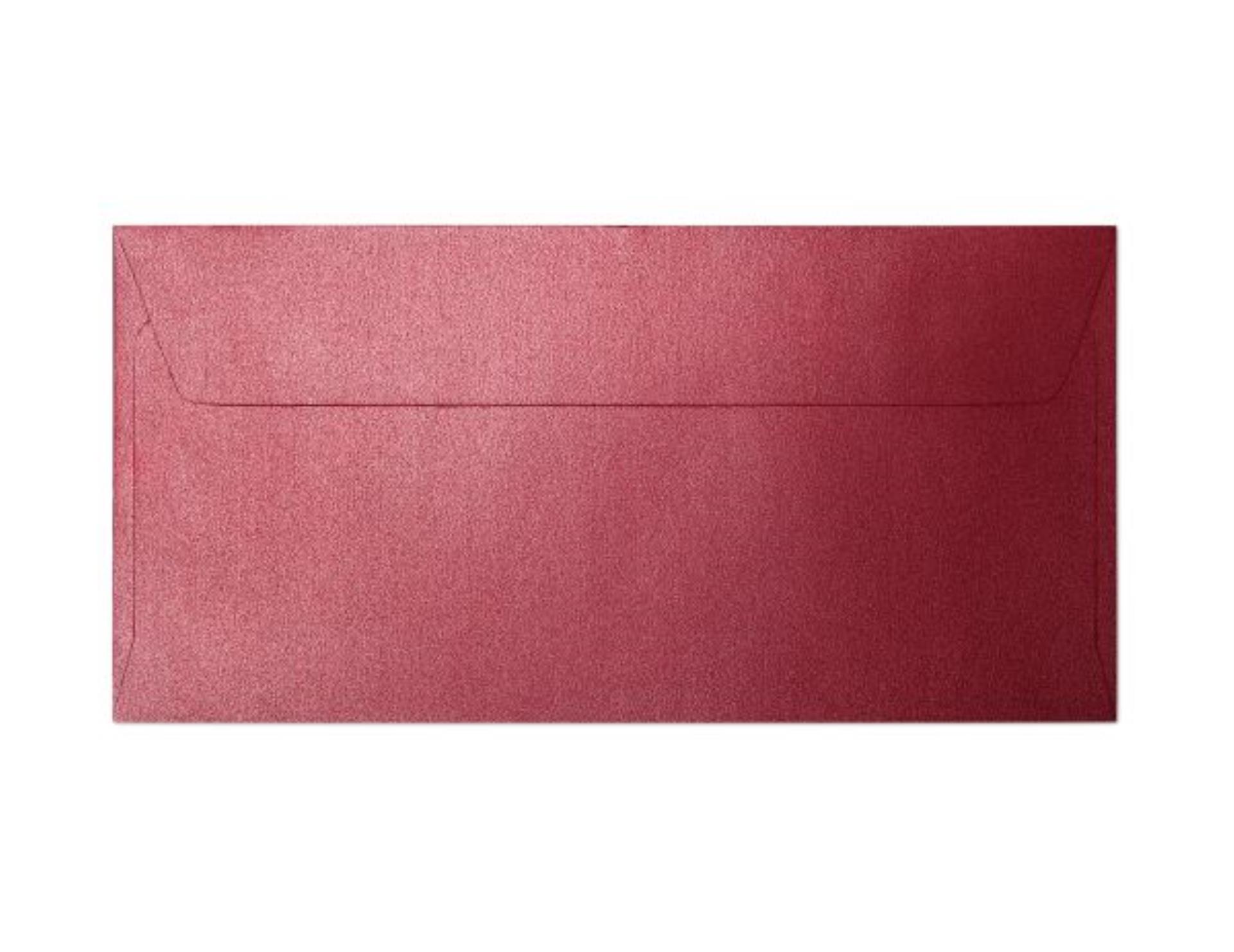 Galeria Papieru Ozdobné obálky Pearl - DL, 120 g/m2, červené, 10 ks