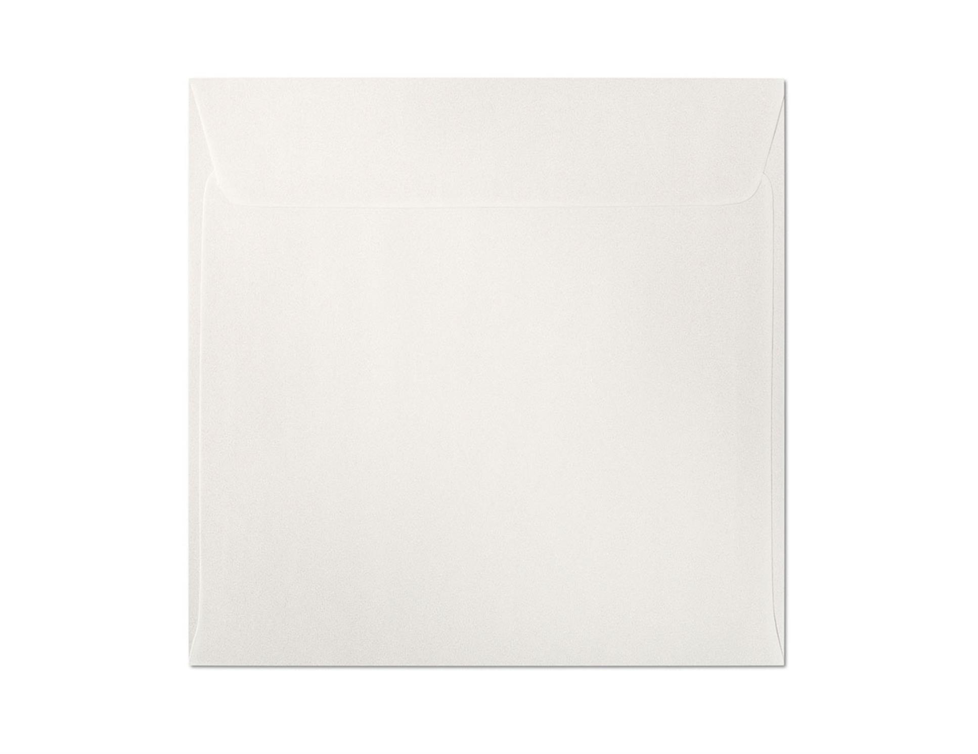Galeria Papieru Ozdobné obálky Millenium - 15,8 x 15,8 cm, 120 g/m2, perleťově bílé, 10 ks