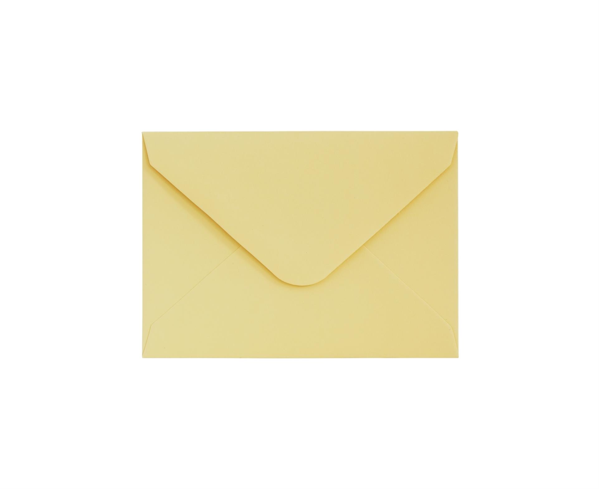 Galeria Papieru Ozdobné obálky hladké - 7 x 10 cm, 130 g/m2, žluté, 10 ks