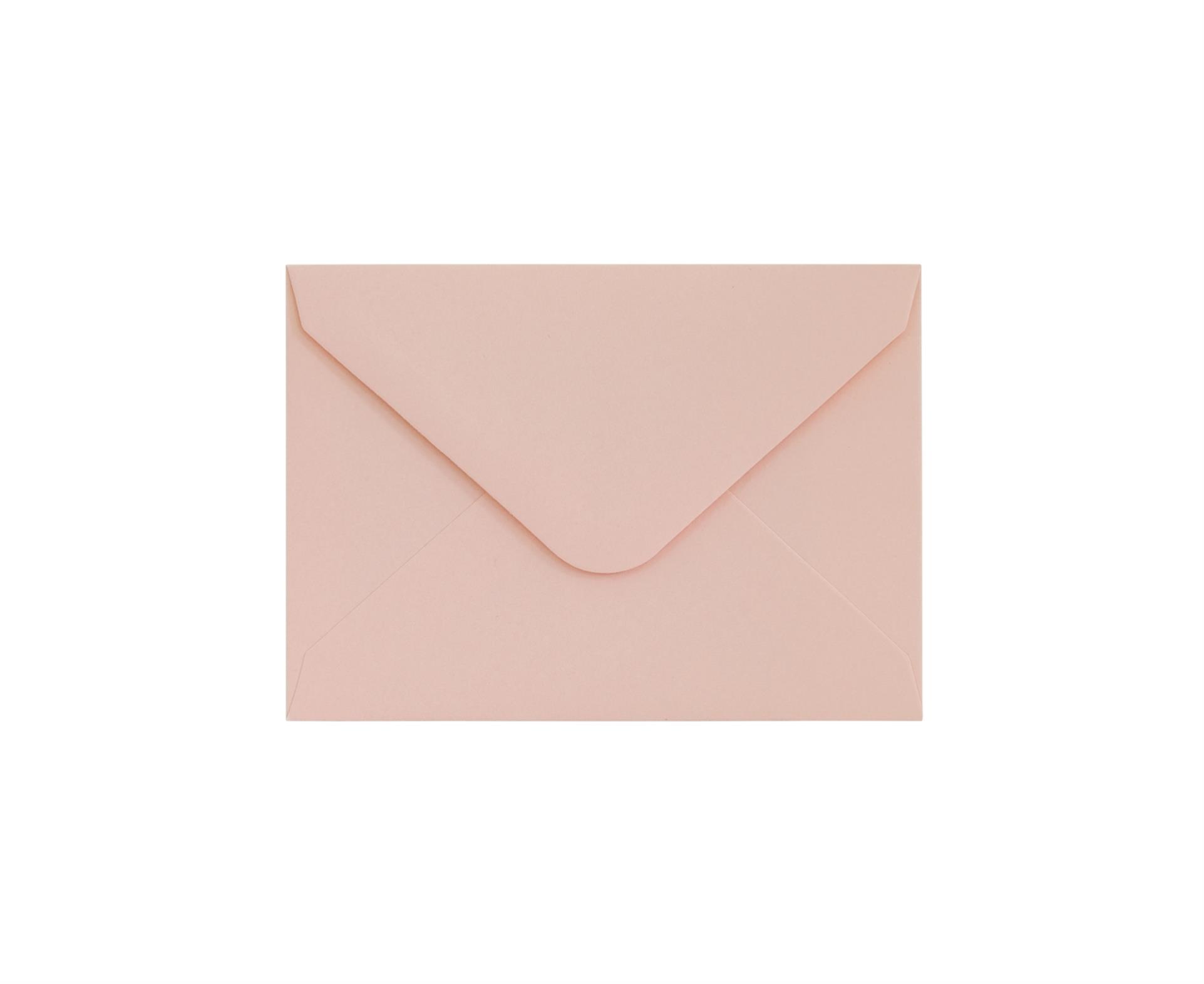 Galeria Papieru Ozdobné obálky hladké - 7 x 10 cm, 130 g/m2, pudrově růžové, 10 ks