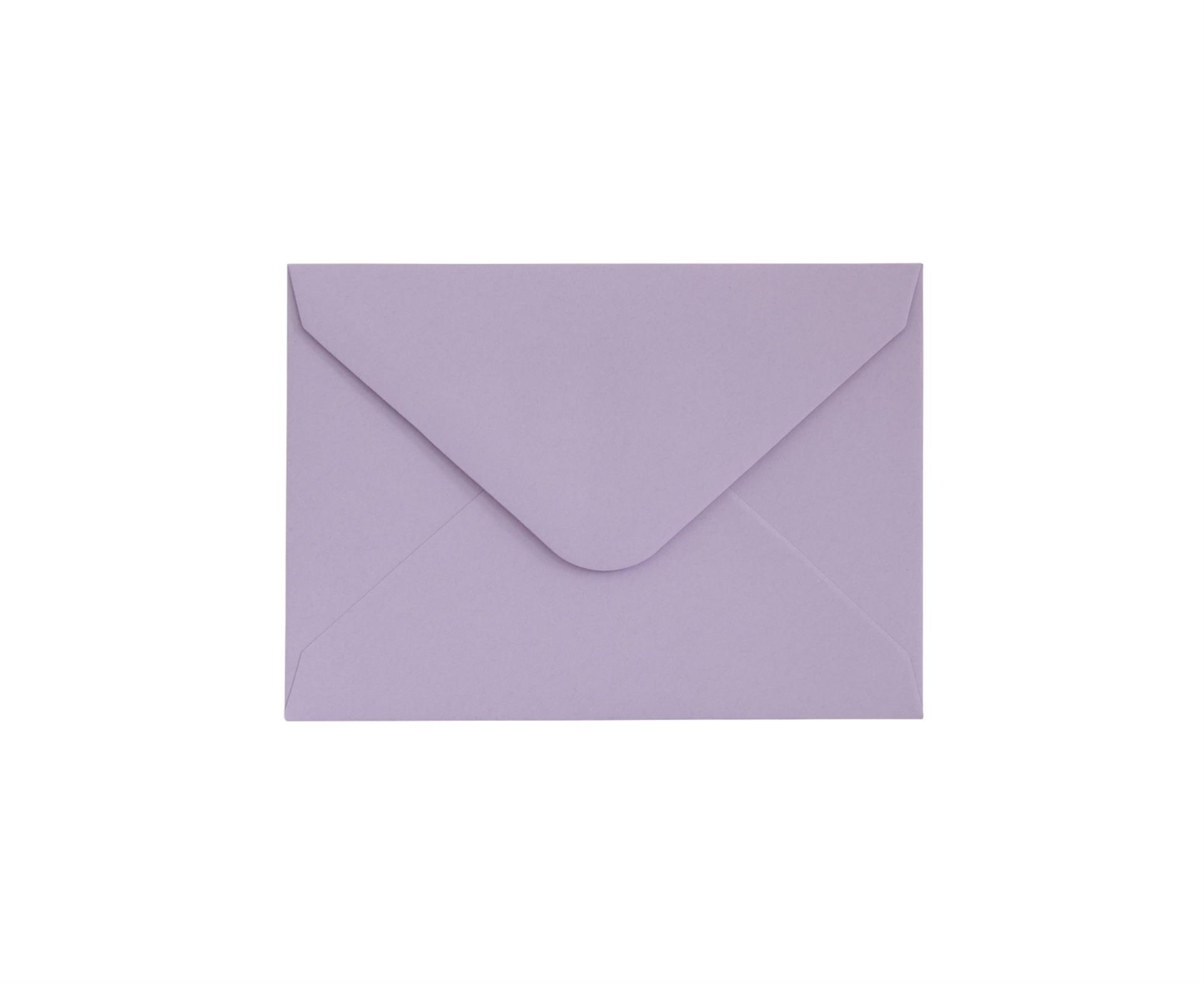 Galeria Papieru Ozdobné obálky hladké - 7 x 10 cm, 130 g/m2, levandulové, 10 ks