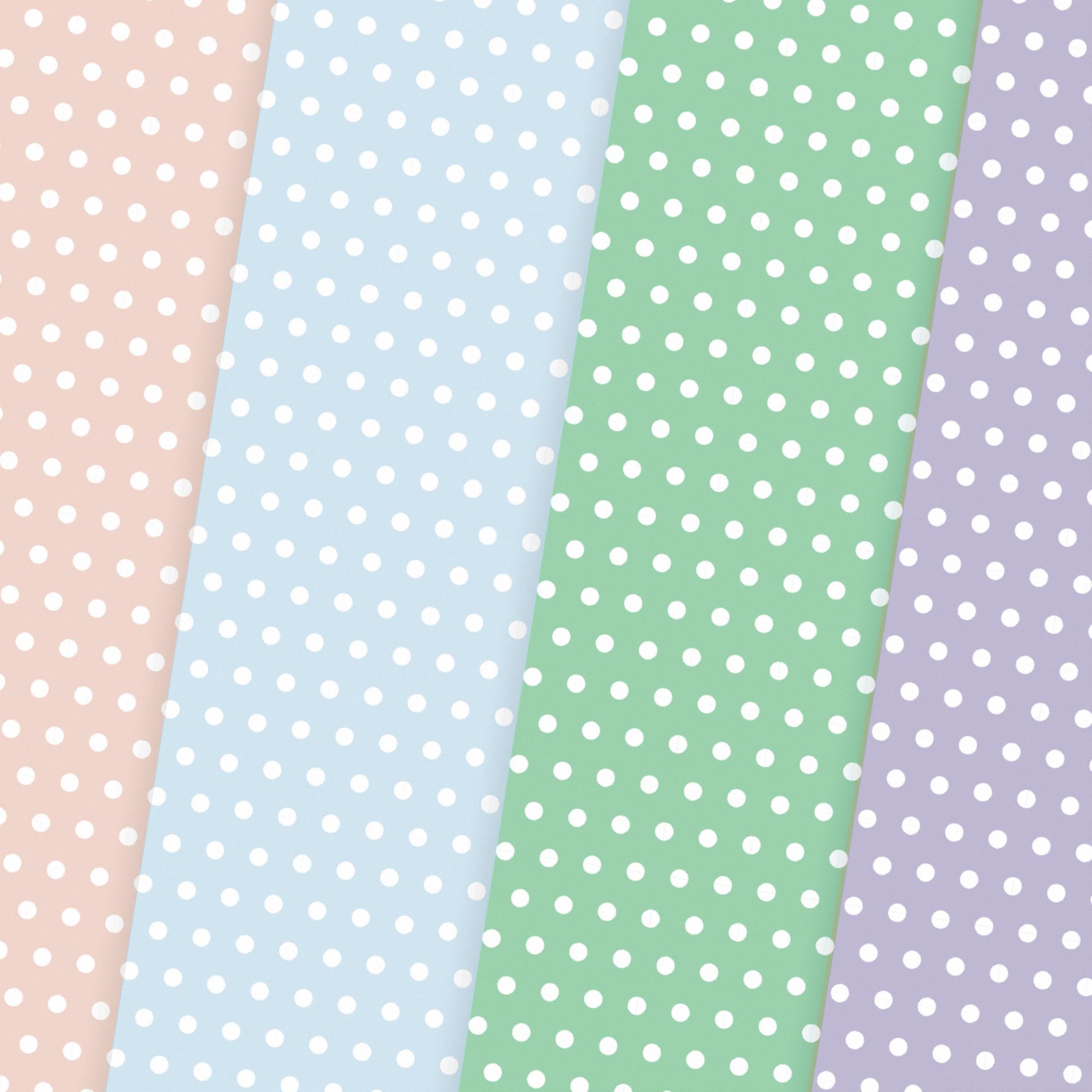 Galeria Papieru Ozdobný papír A4 Polka Dot - 200 g/m2, pastelový, 20 listů