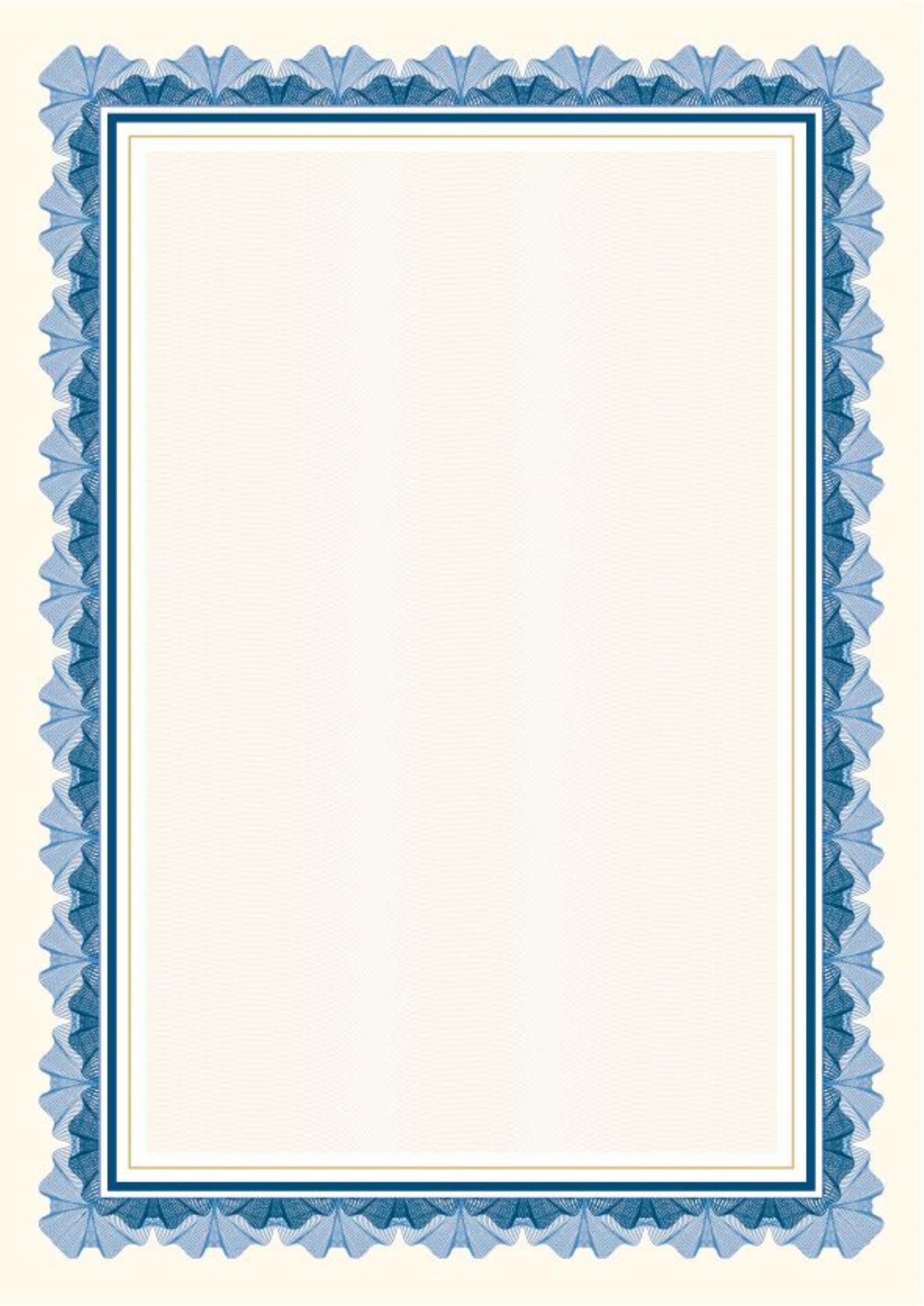 Galeria Papieru Diplom A4 - modrý rámeček, 170 g/m2, 25 ks