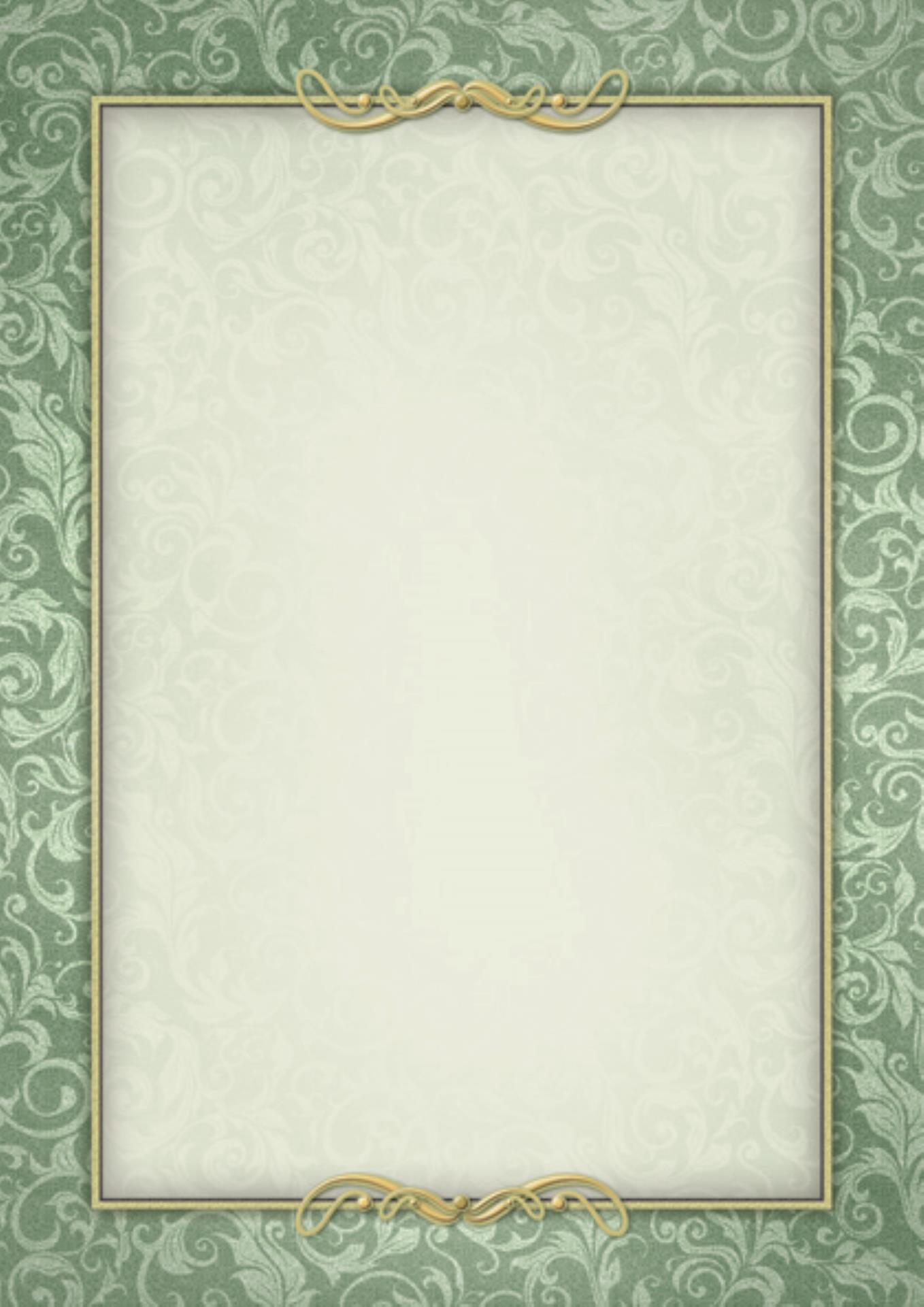 Galeria Papieru Diplom A4 - renesanční motiv zelený, 170 g/m2, 25 ks