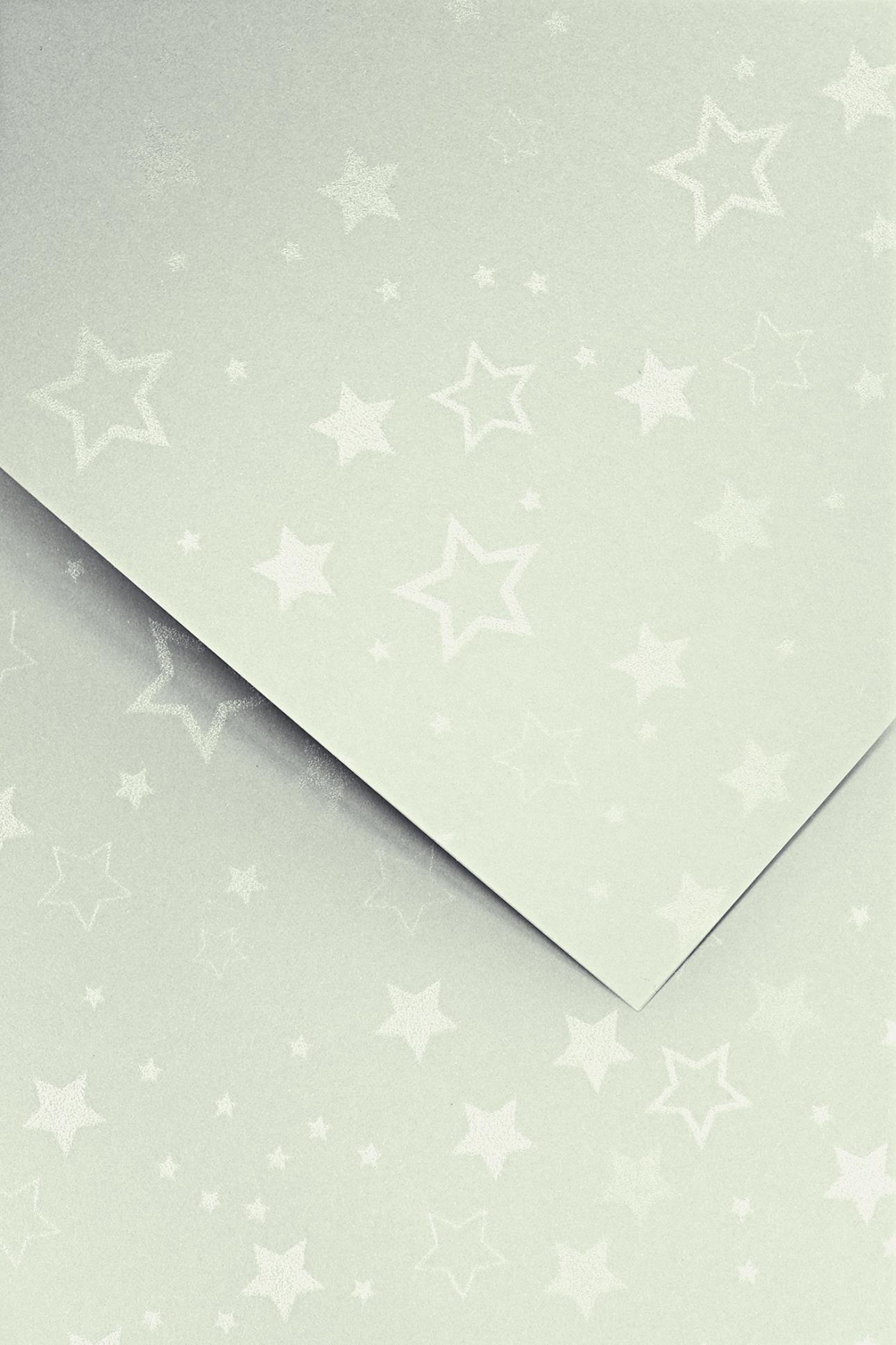 Galeria Papieru Ozdobný papír A4 Stars - 220 g/m2, stříbrný, 20 listů
