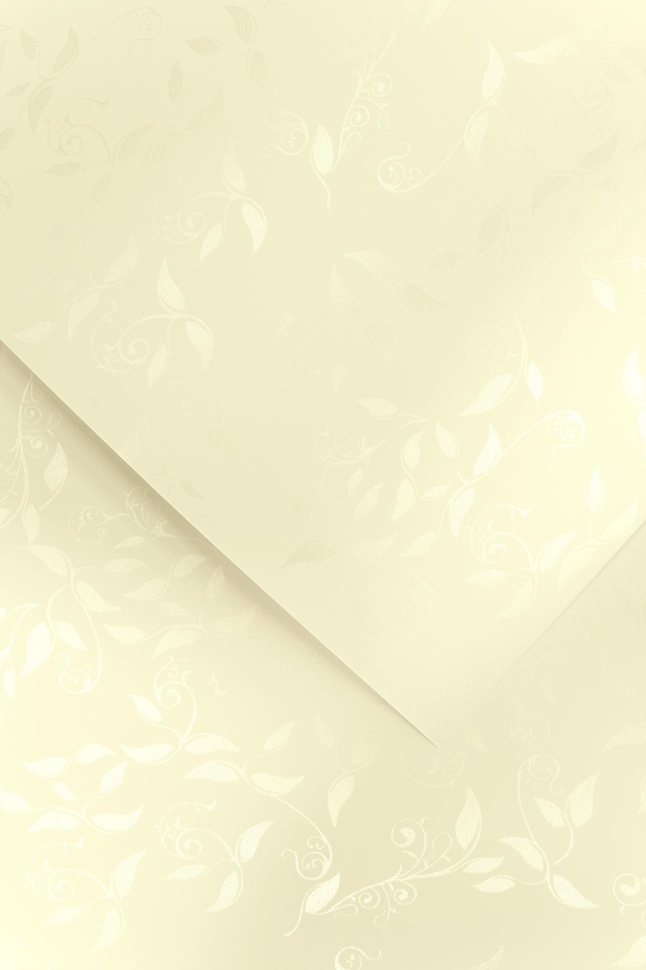 Galeria Papieru Ozdobný papír A4 Liana - 230 g/m2, slonová kost, 20 listů