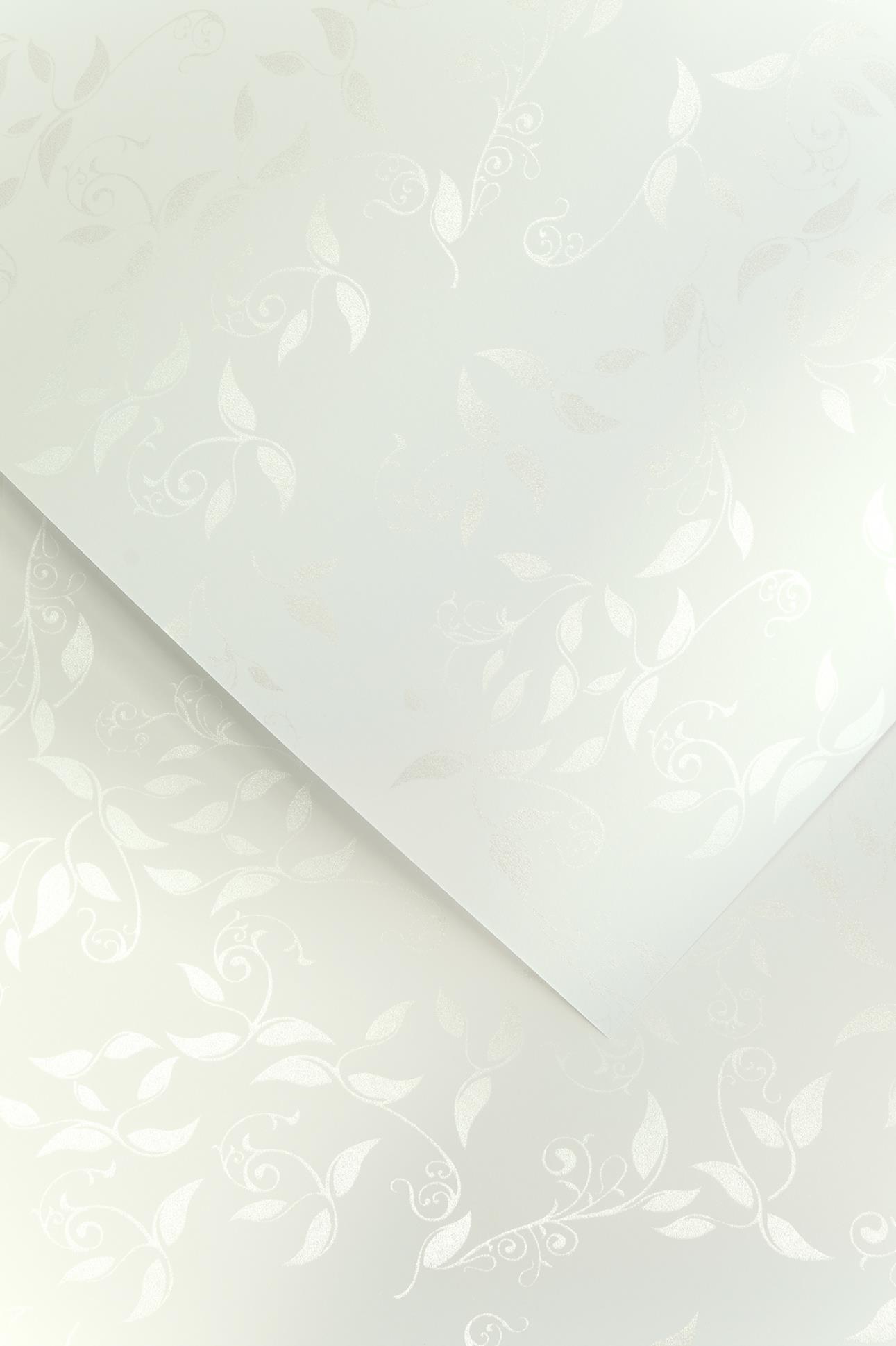 Galeria Papieru Ozdobný papír A4 Liana - 230 g/m2, bílý, 20 listů