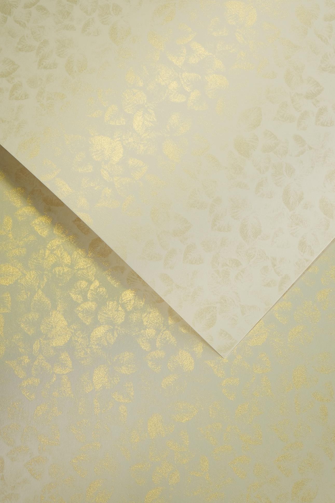 Galeria Papieru Ozdobný papír A4 Leaves - 250 g/m2, slonová kost, 20 listů