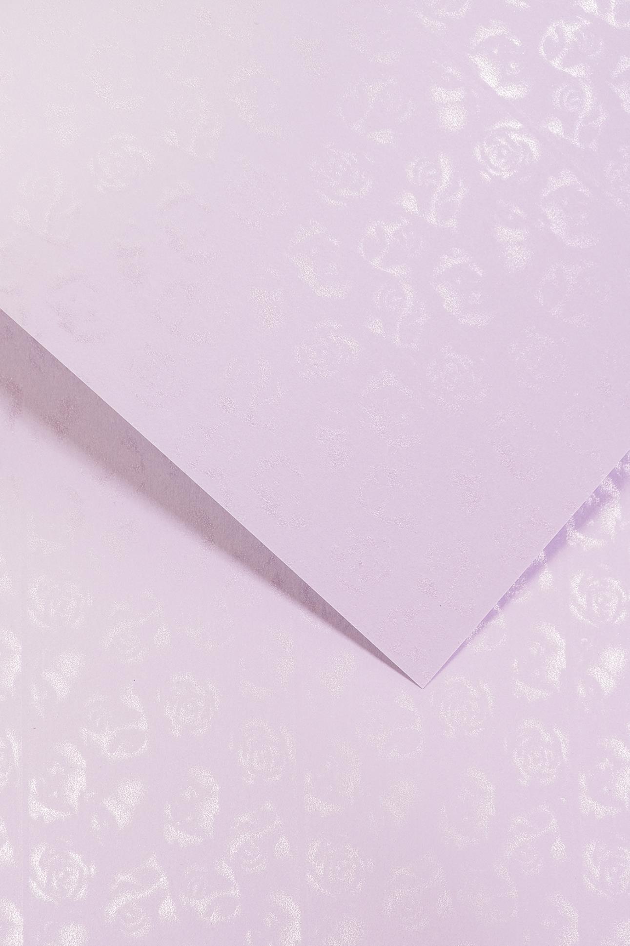 Galeria Papieru Ozdobný papír A4 White Roses - 220 g/m2, lila, 20 listů