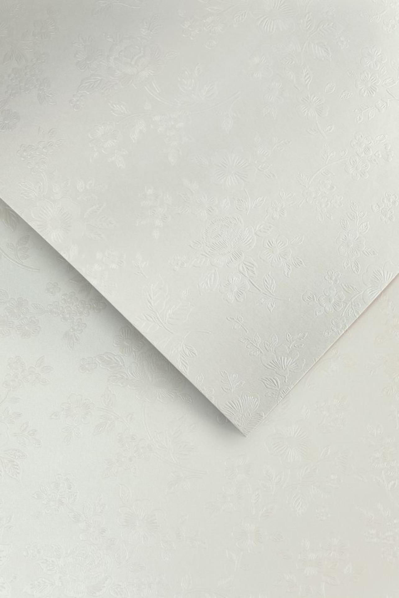 Galeria Papieru Ozdobný papír A4 Floral - 220 g/m2, bílý, 20 listů