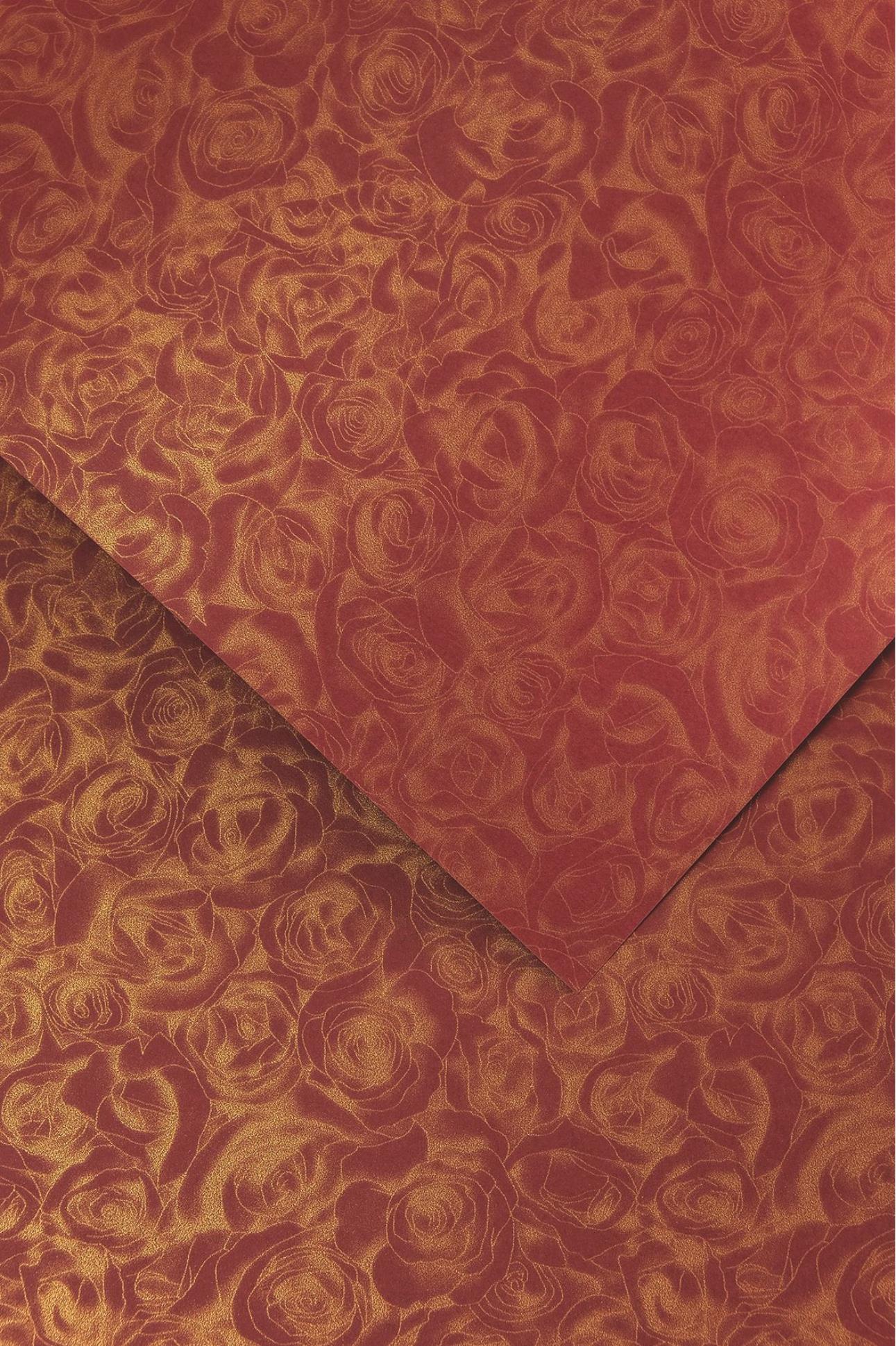 Galeria Papieru Ozdobný papír A4 Roses - 250 g/m2, bordó, 20 listů