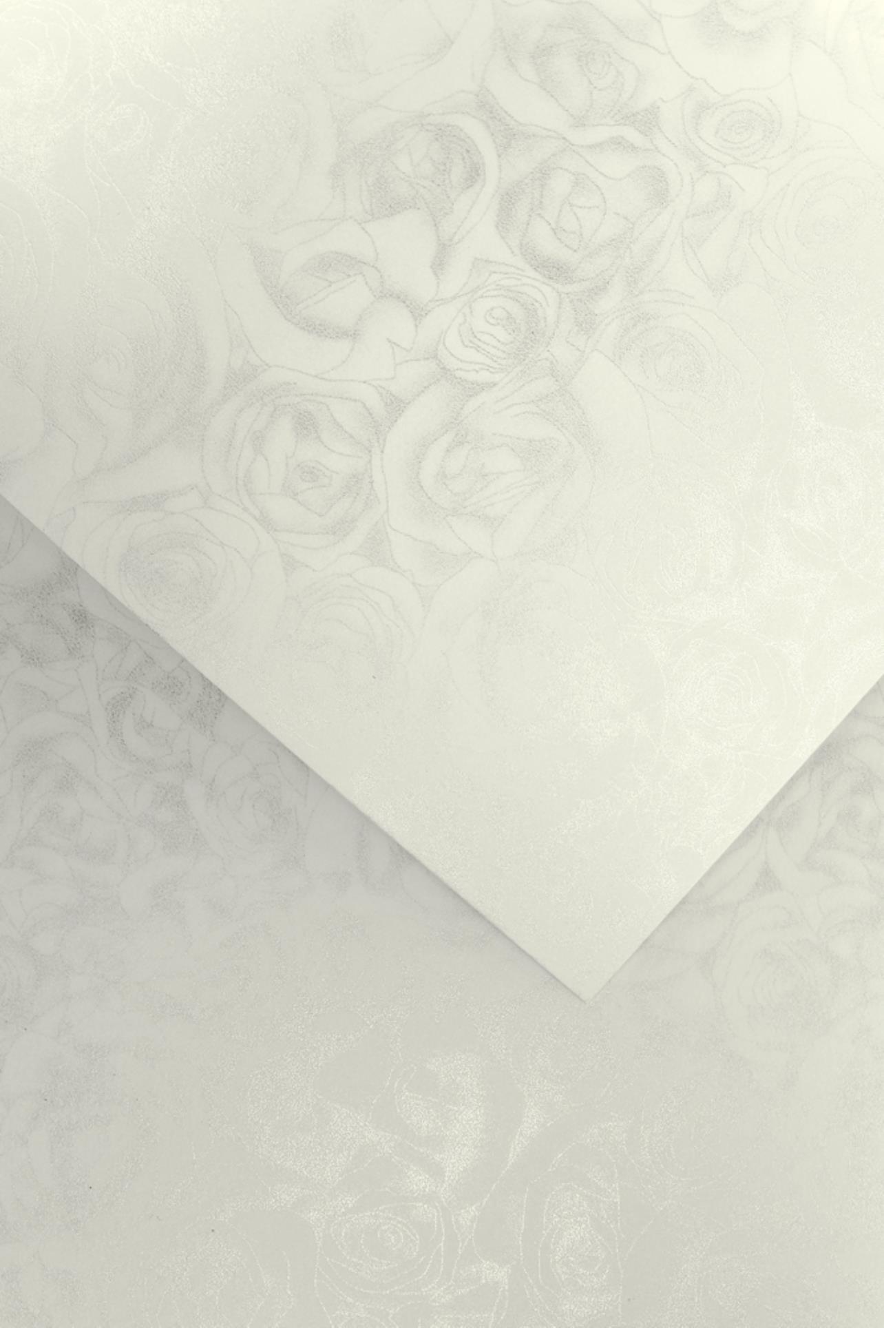 Galeria Papieru Ozdobný papír A4 Roses - 250 g/m2, bílý, 20 listů