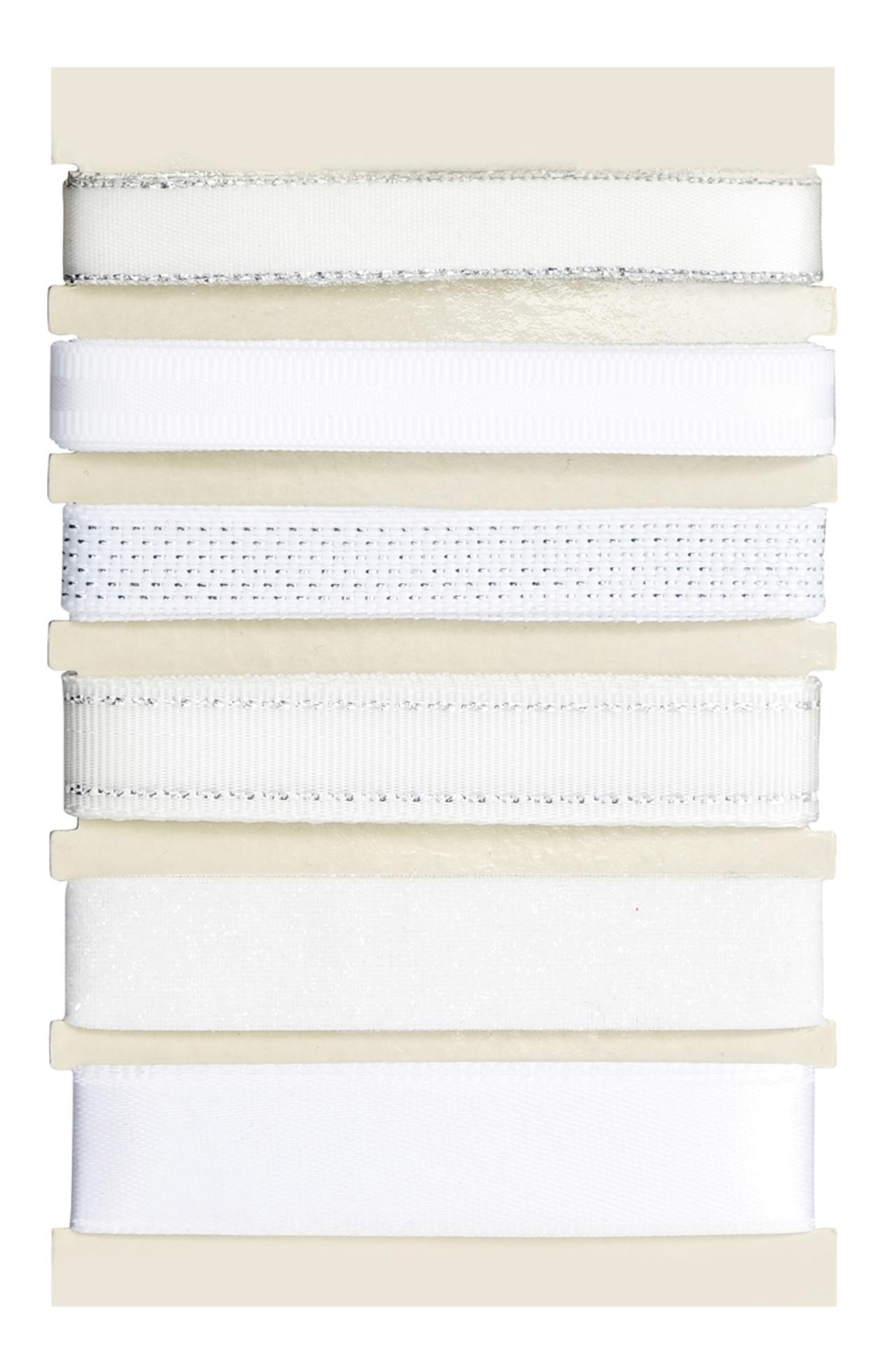 Galeria Papieru Dekorační stuha - bílá sada, 6 x 1,5 m