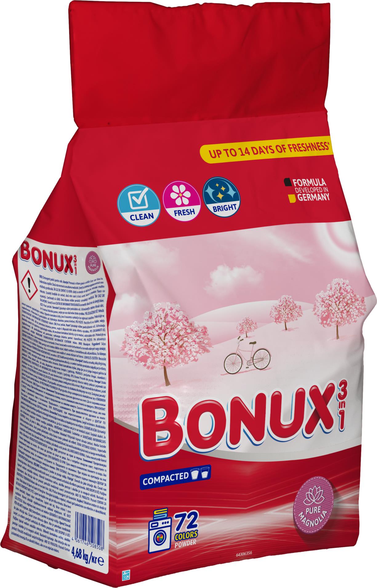 Levně Prací prášek Bonux Color - 4,68 kg, 72 pracích dávek