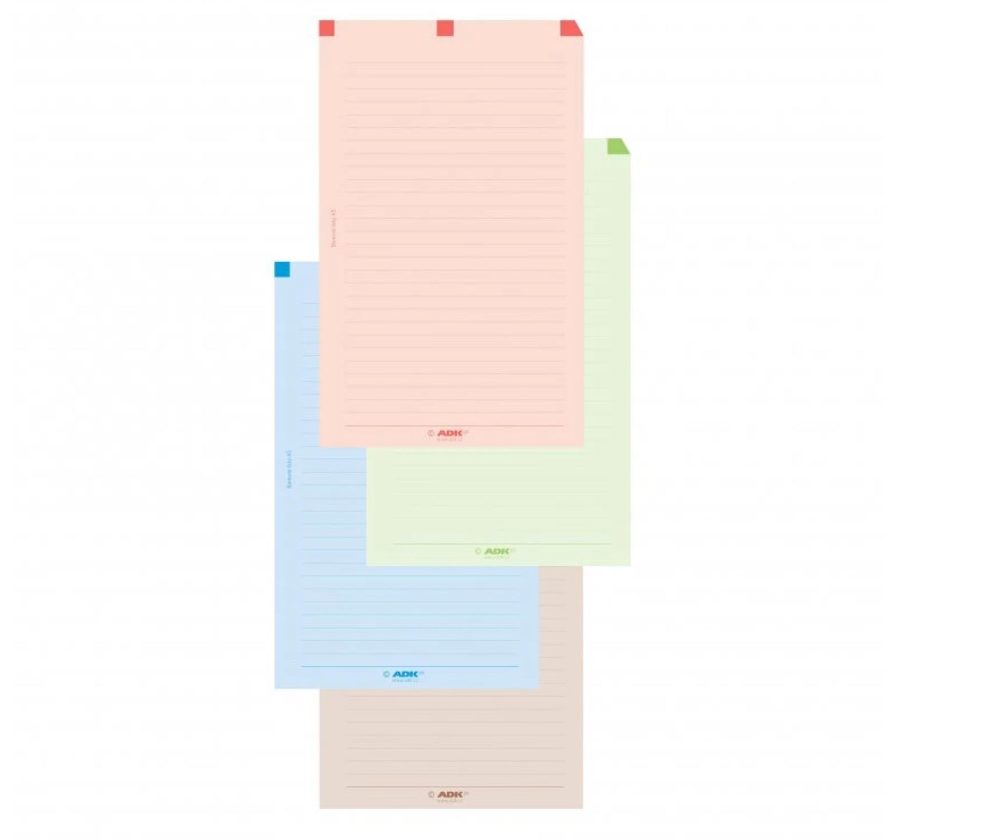 Formulář ADK Poznámkové listy - A5, barevné,48 listů