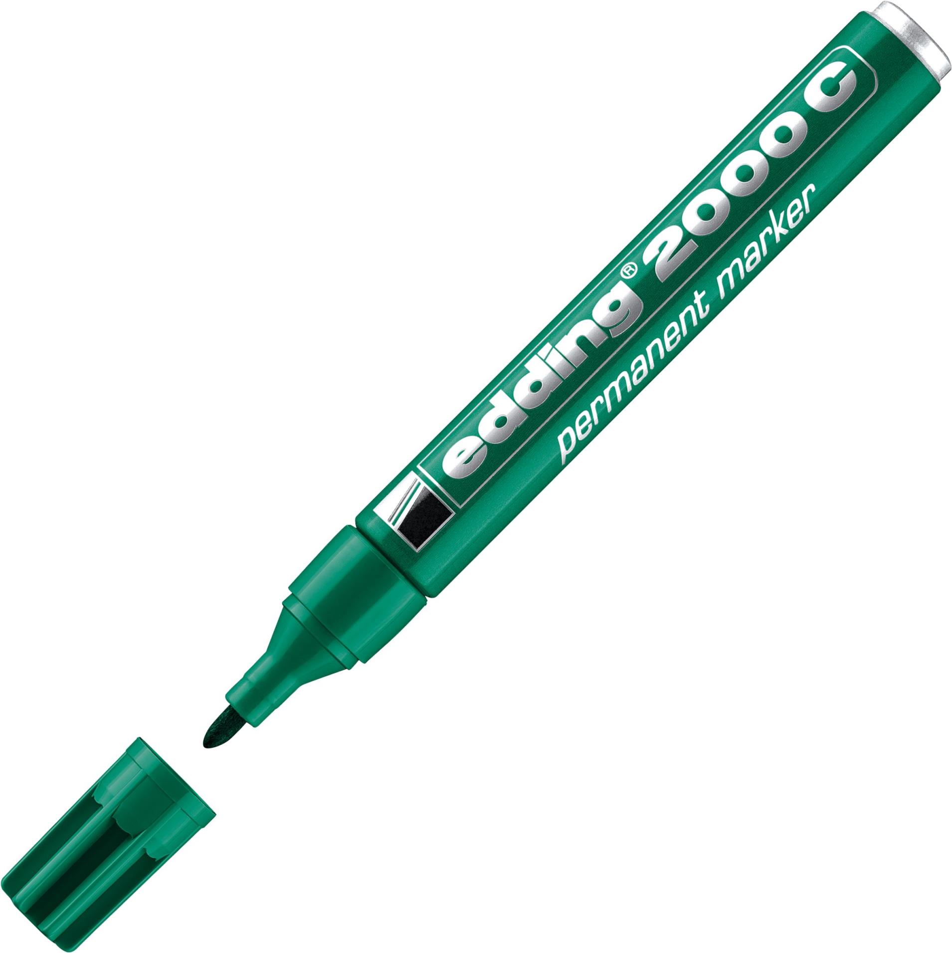 Levně Permanentní popisovač Edding 2000 C - kulatý hrot, zelená