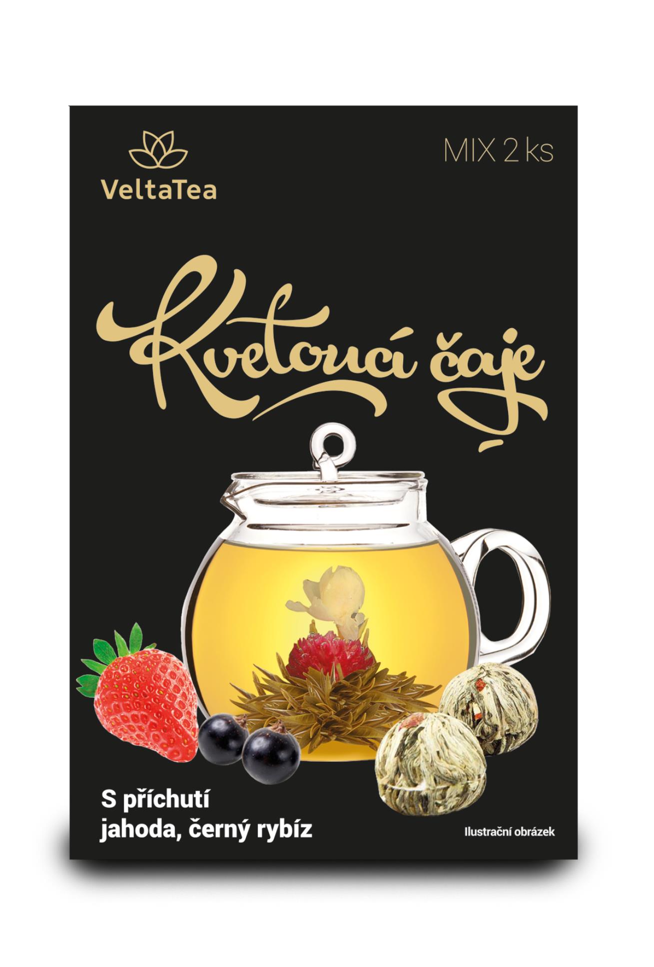 Velta Tea Kvetoucí čaj 2 ks MIX (jahoda+černý rybíz)