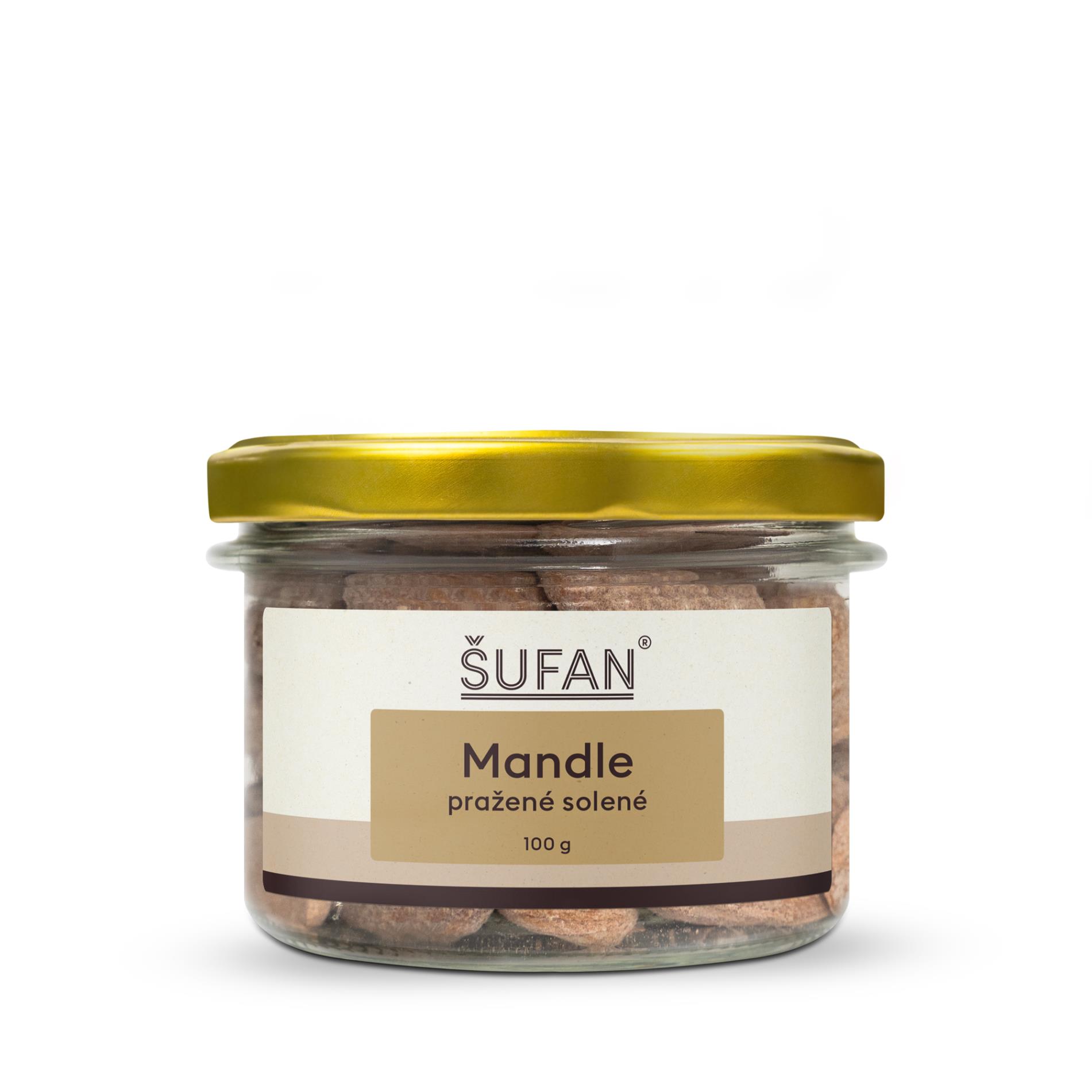 Pražené solené mandle, 100 g