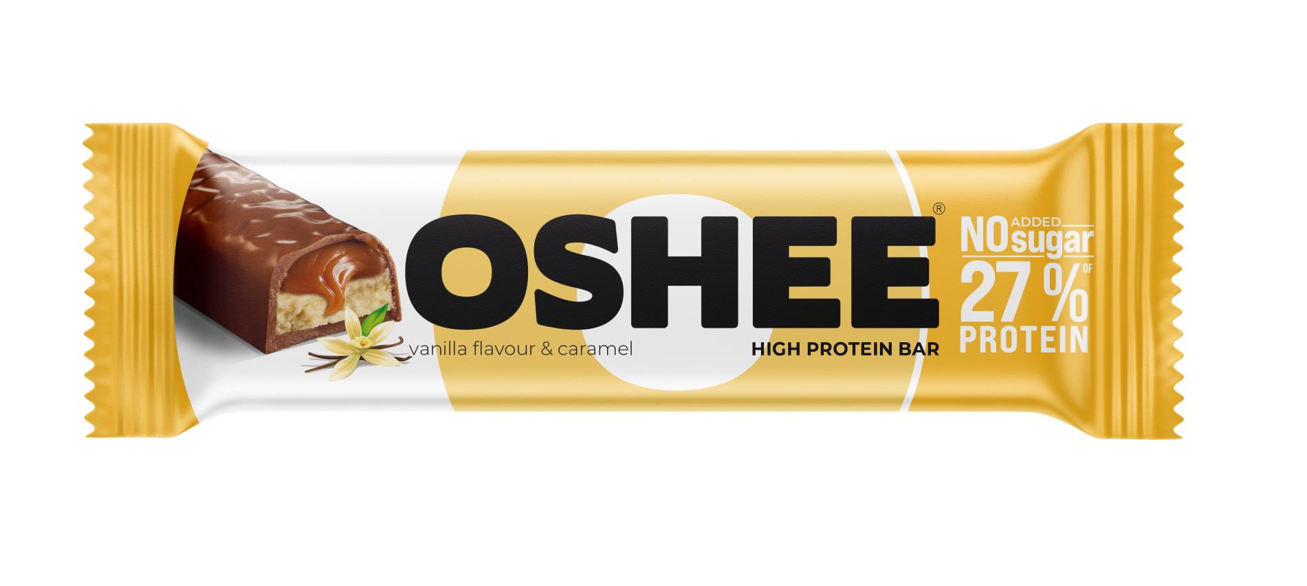 OSHEE Proteinová tyčinka Vanilka & Karamel 49 g
