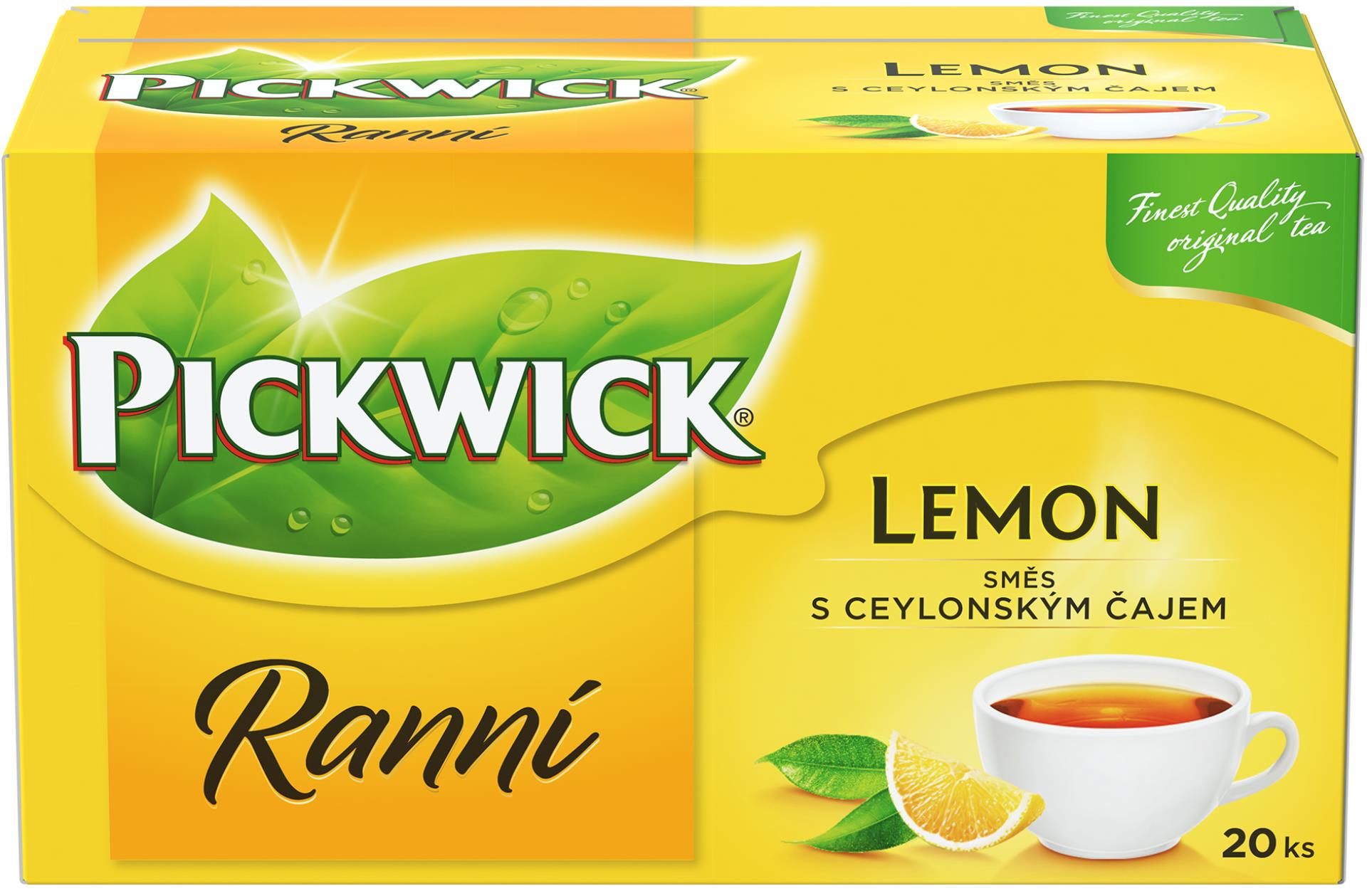 Levně Černý čaj Pickwick - Ranní s citronem, 20x 1,75g