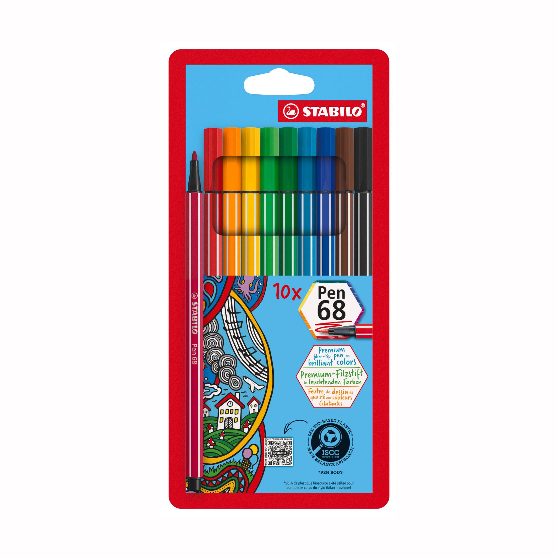 Fix STABILO Pen 68 - sada 10 barev