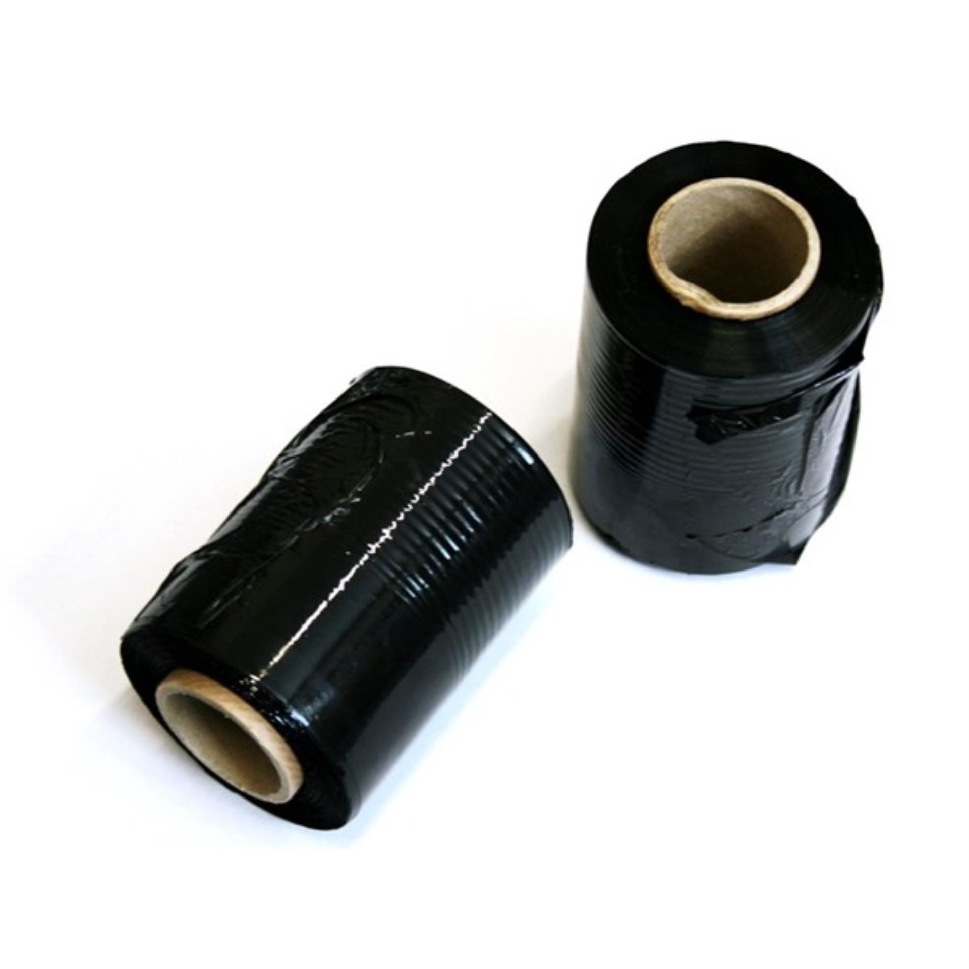 Levně Stretchová fólie (granát) - černá, 23 mic, role 10 cm, 1 ks