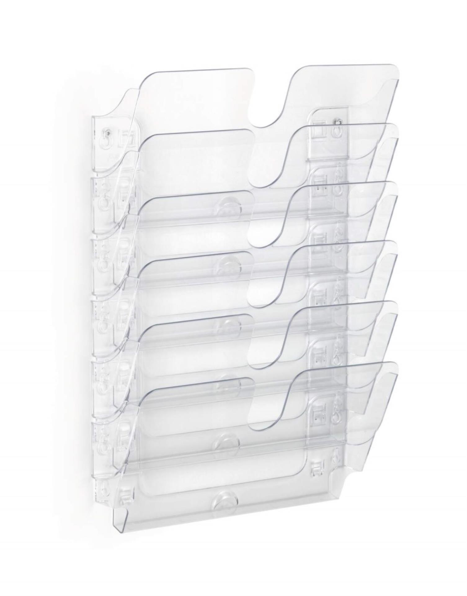 Levně Prezentační nástěnný stojan Durable FLEXIPLUS - 6 přihrádek, transparentní