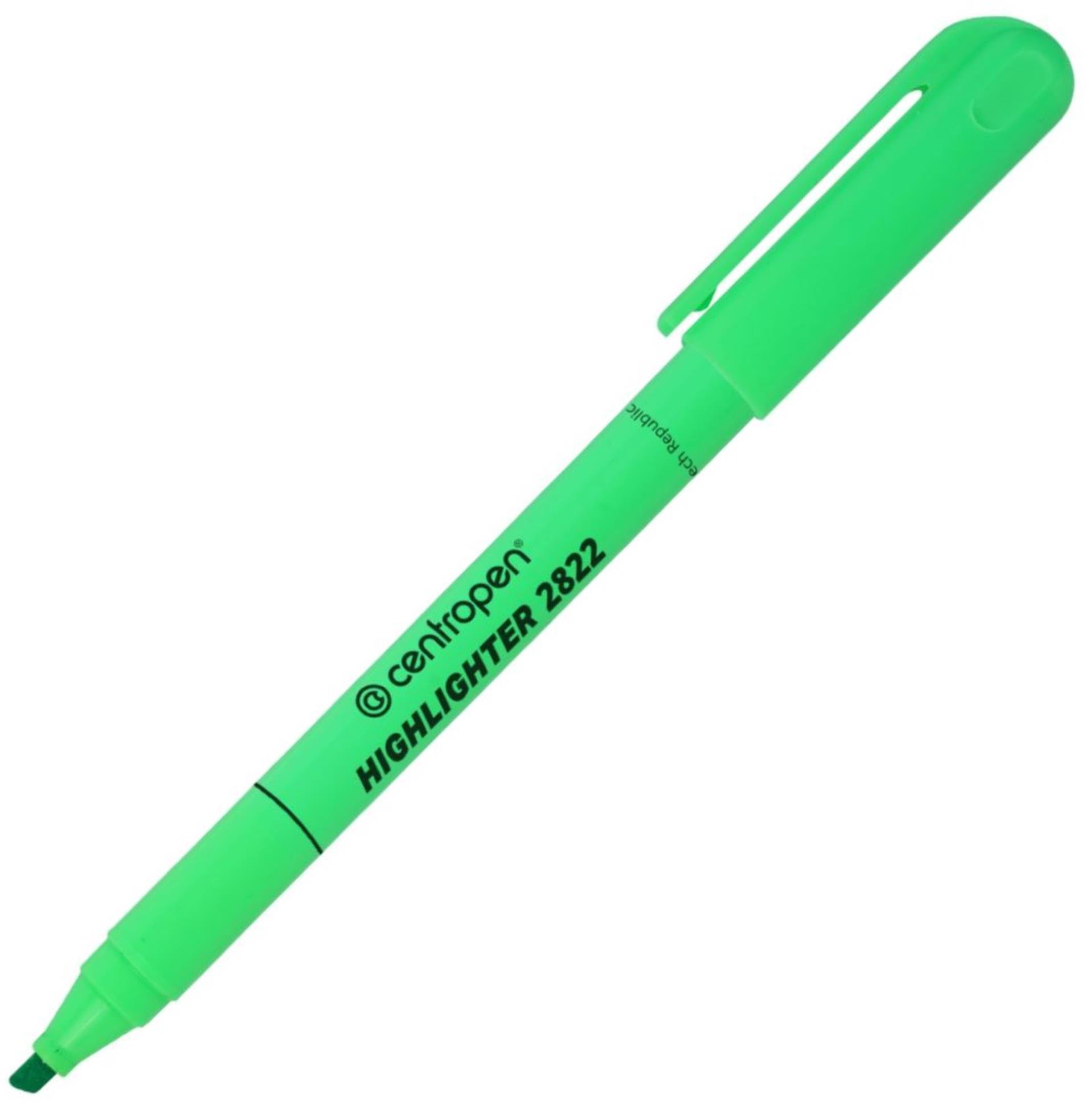 Zvýrazňovač Centropen 2822 - zelený