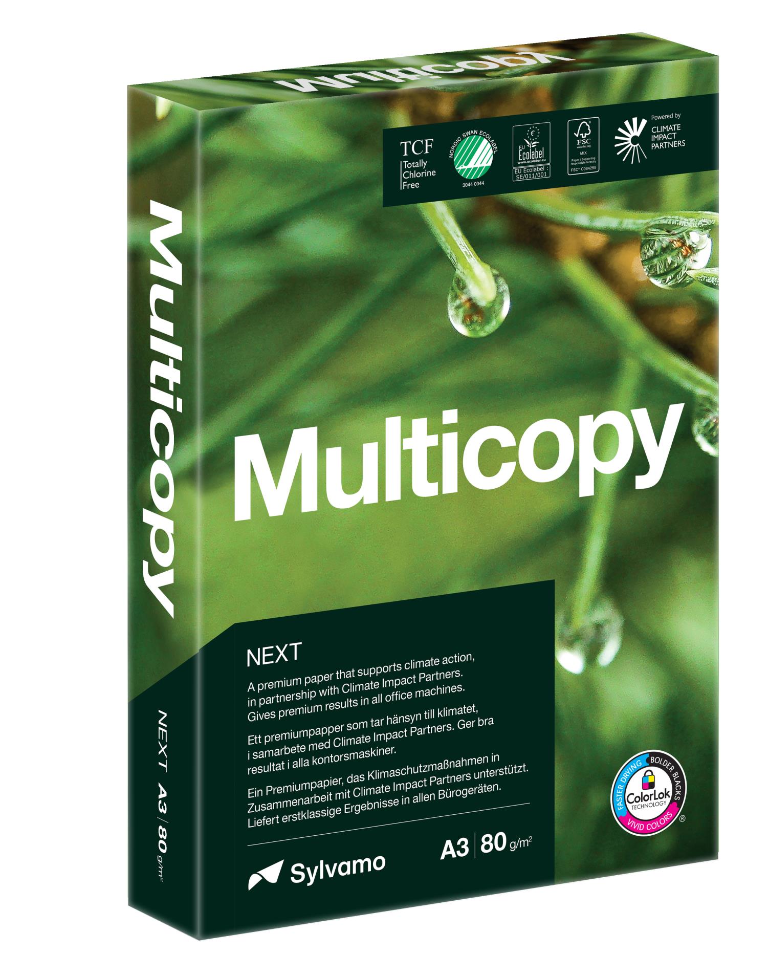 Levně Kancelářský papír MultiCopy Next - A3, 80g/m2, CIE 168, 500 listů