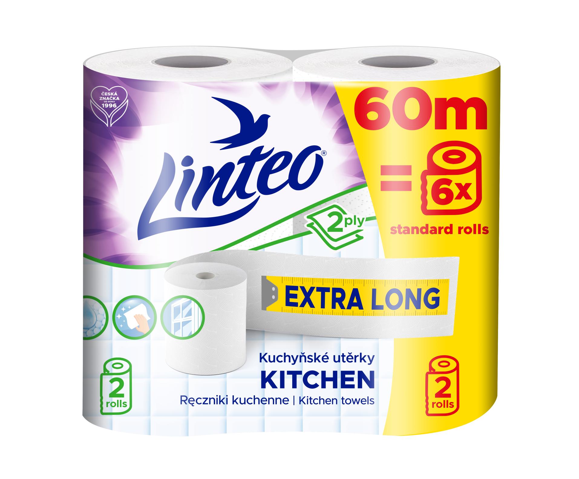 Levně LINTEO utěrky Satin 2 vrstvé (2x30 m) XXL
