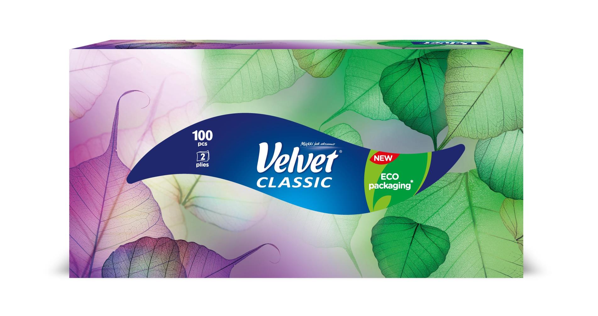 Levně Papírové kapesníčky Velvet - 2vrstvé, 100 ks