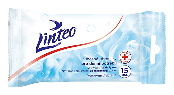 Ubrousky vlhčené pro denní potřebu - Linteo Satin, 15 ks